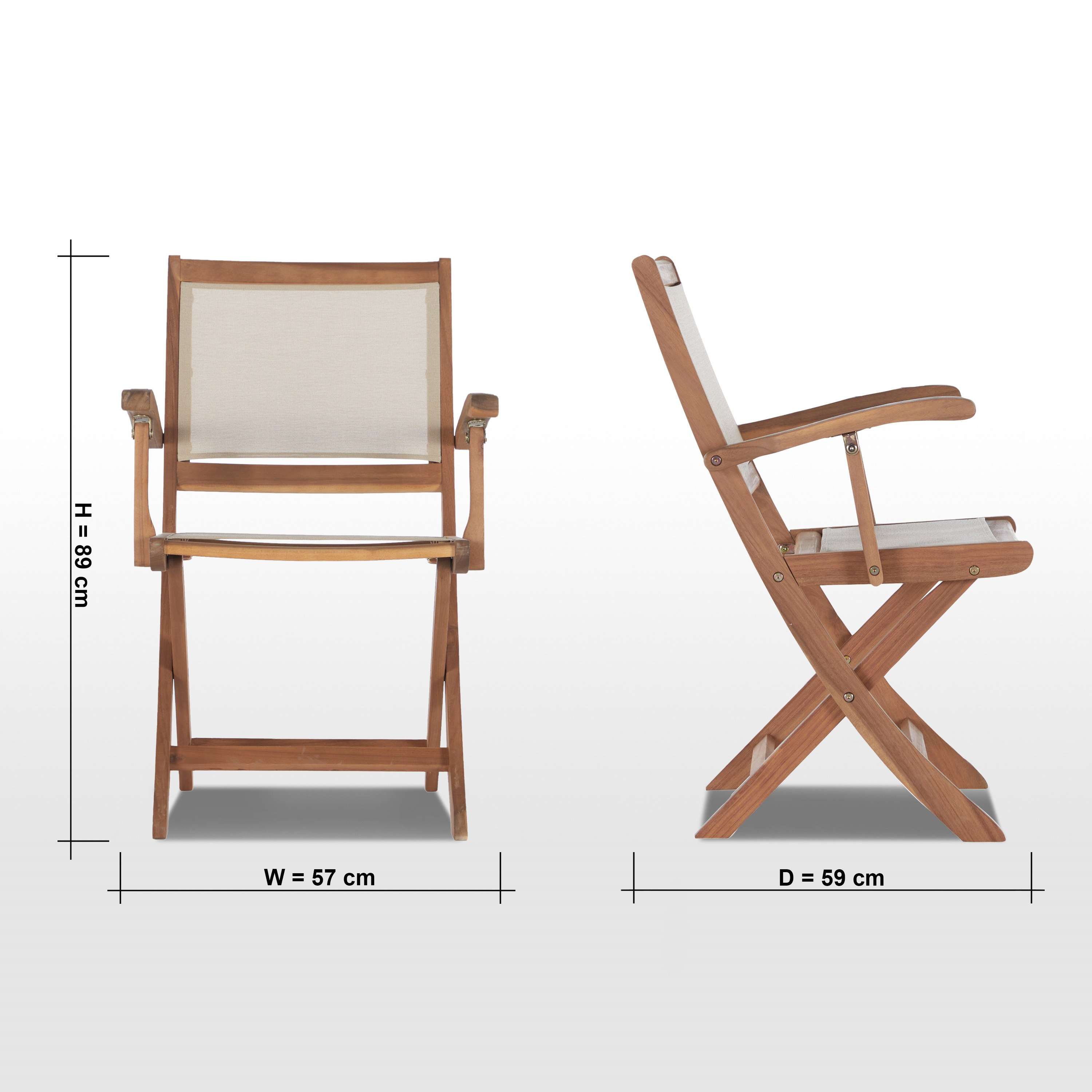 Teak folding hot sale dining chairs