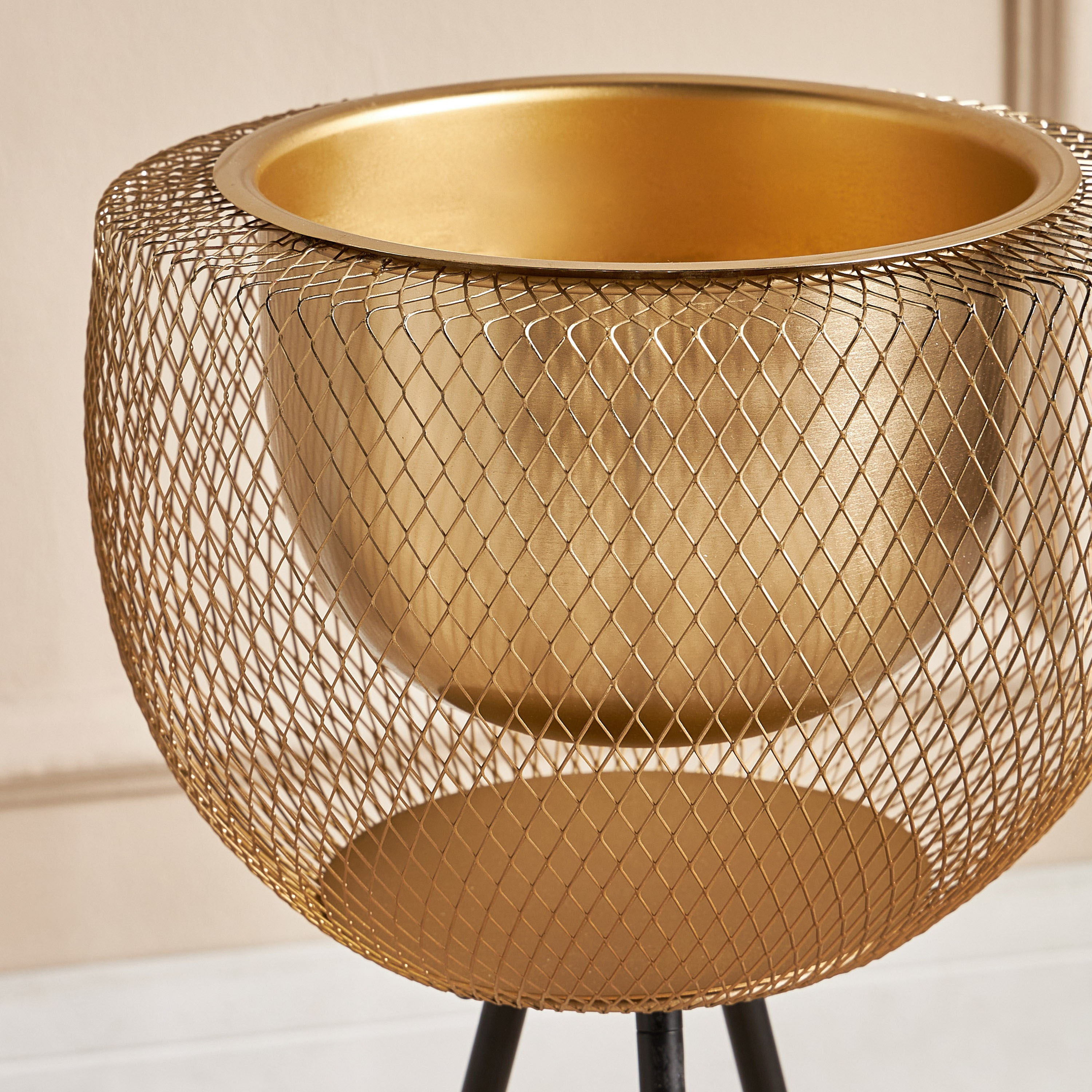 Knight Metal Planter with Tripod Stand - 58 cm-household-gardenandoutdoor-potsandplanters-planters-image-3