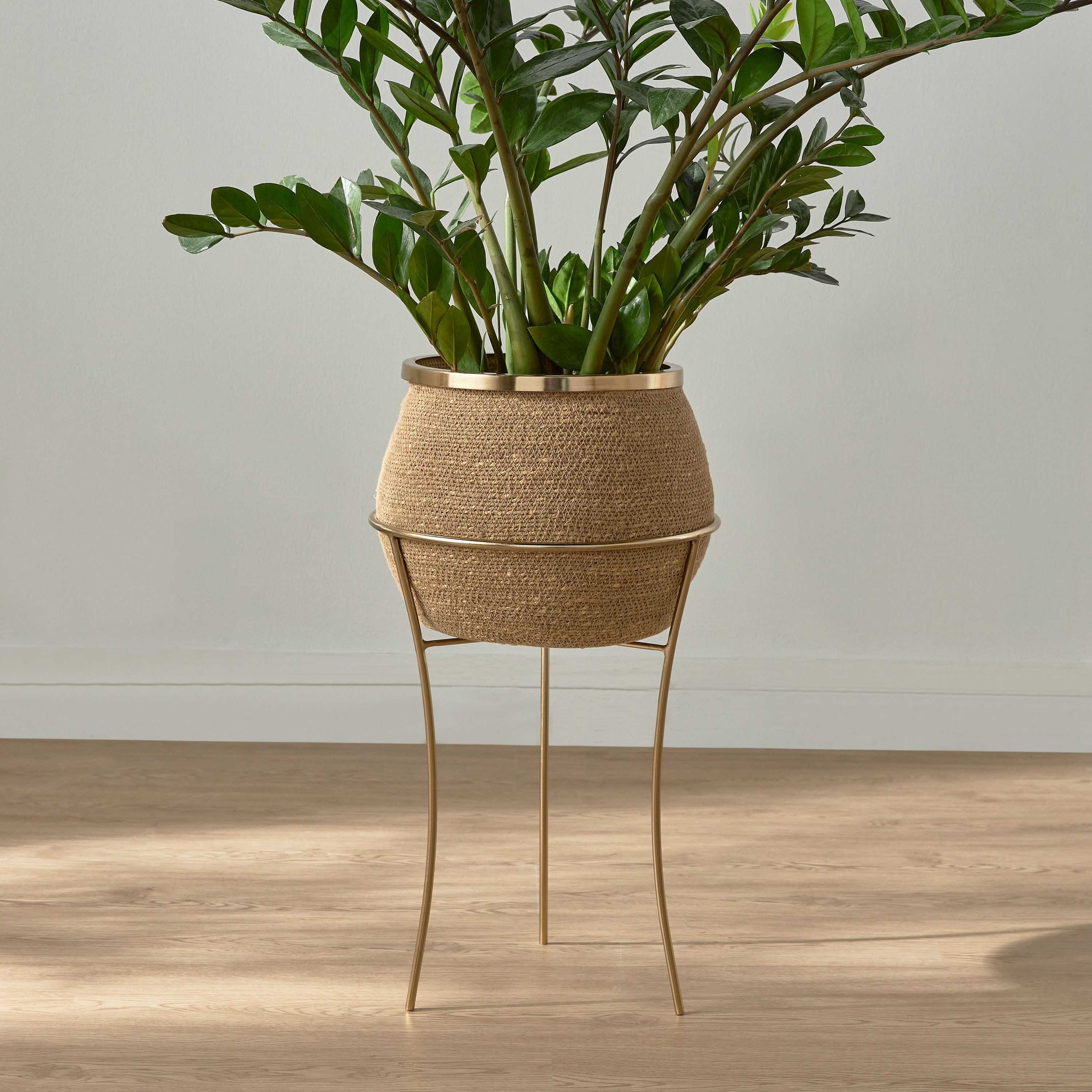 Natura Urna Seagress and Metal Planter with Stand - 70 cm