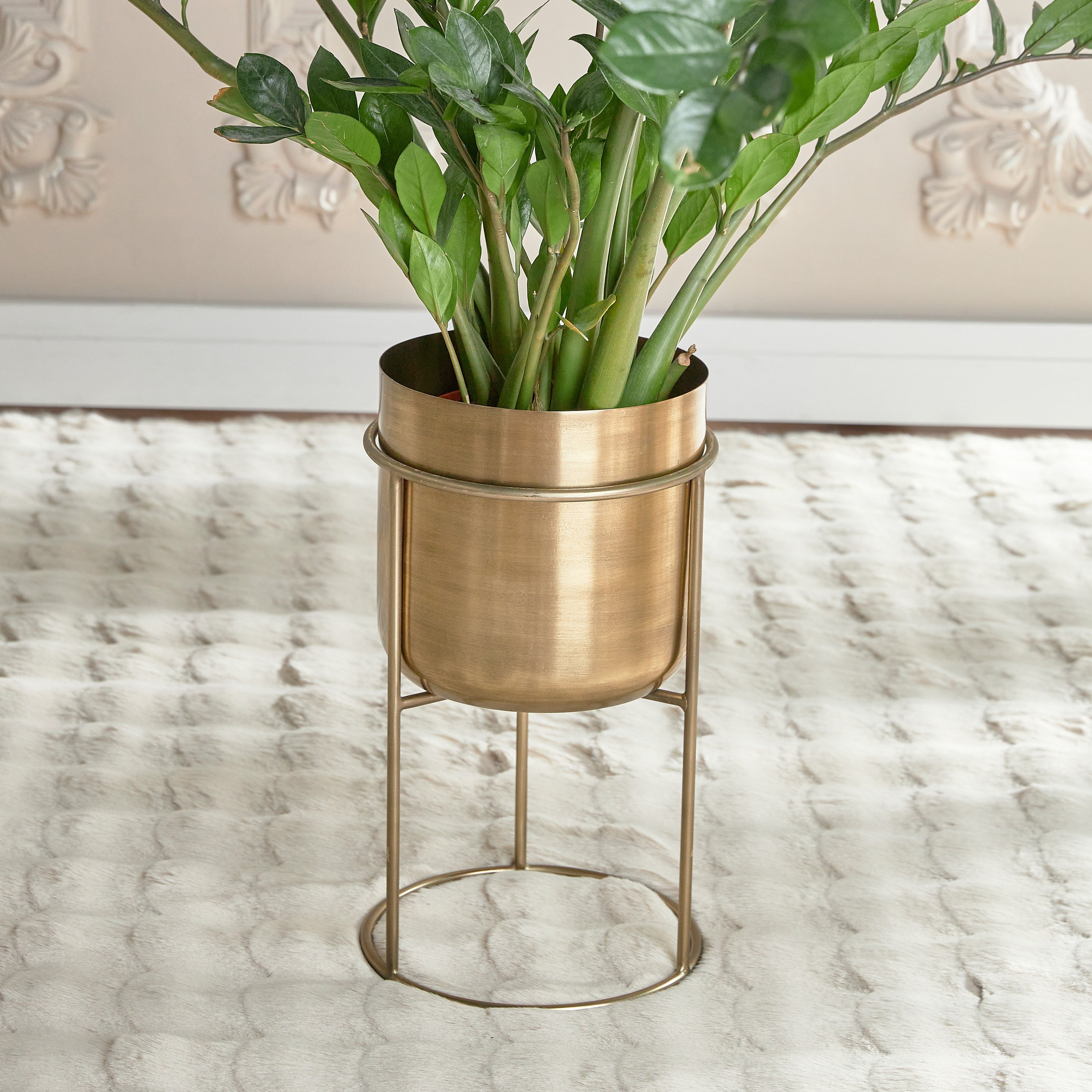 Metal Planter with Stand - 40 cm-household-gardenandoutdoor-potsandplanters-planters-image-1