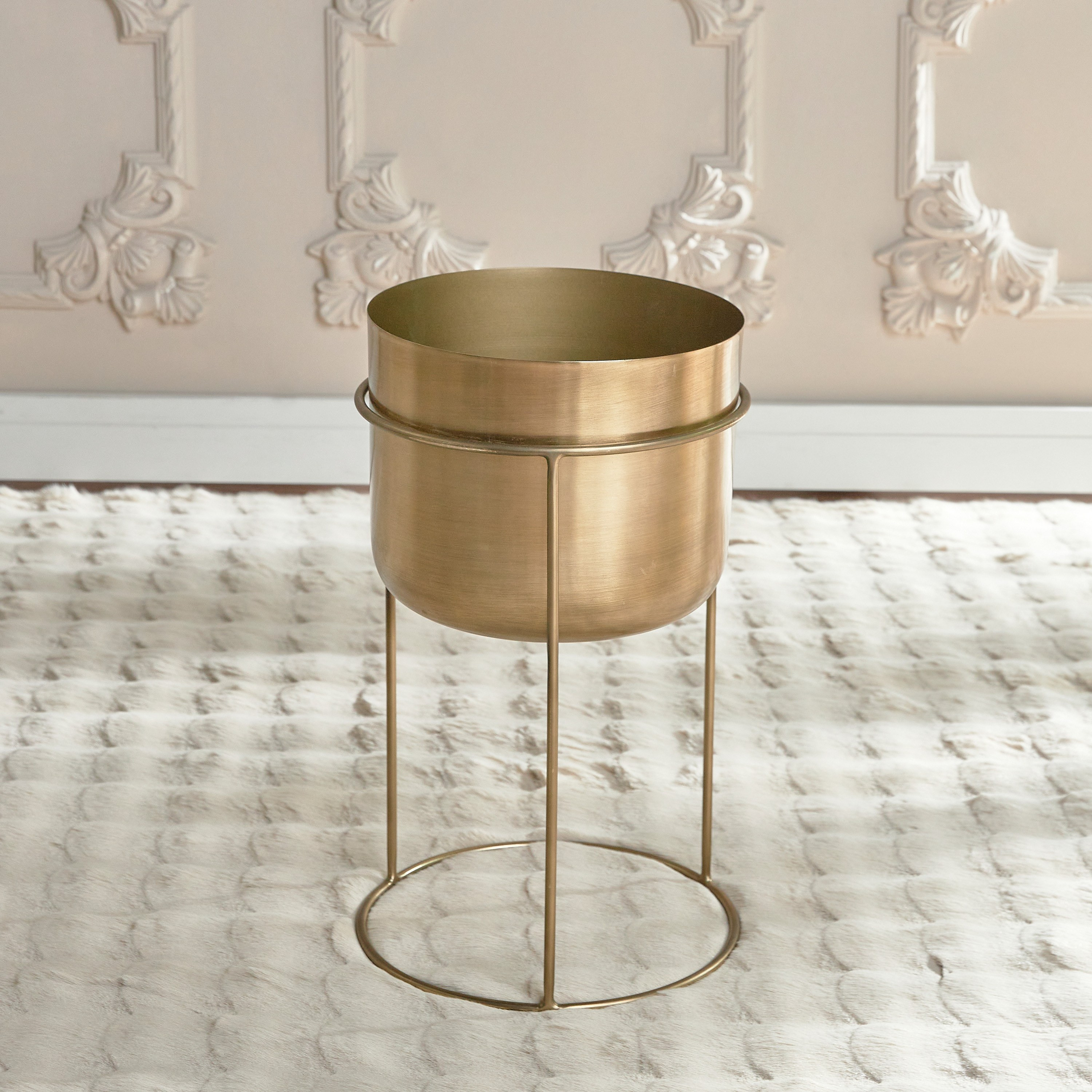 Elementary Metal Planter with Stand - 49 cm-household-gardenandoutdoor-potsandplanters-planters-image-2