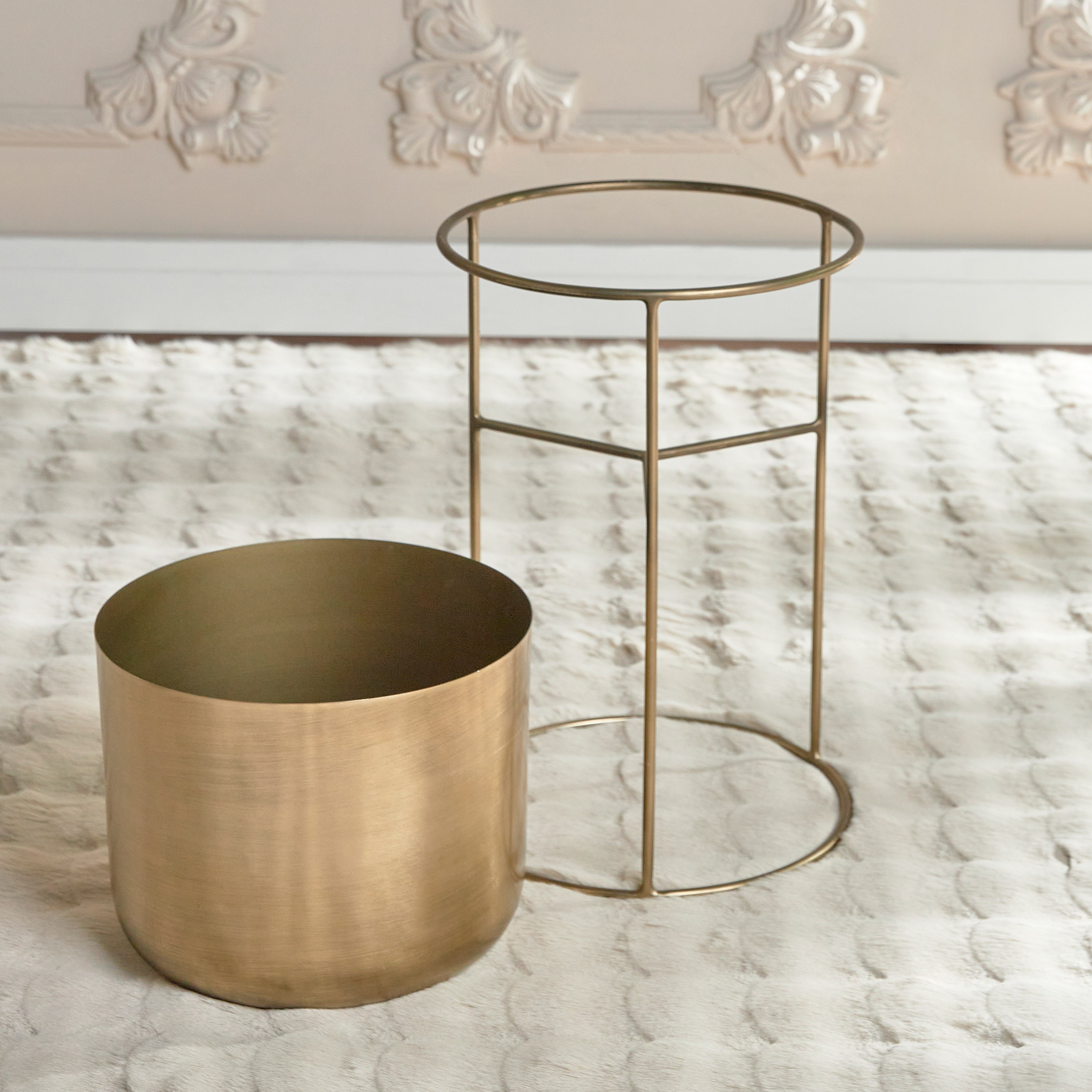 Elementary Metal Planter with Stand - 49 cm-household-gardenandoutdoor-potsandplanters-planters-image-3