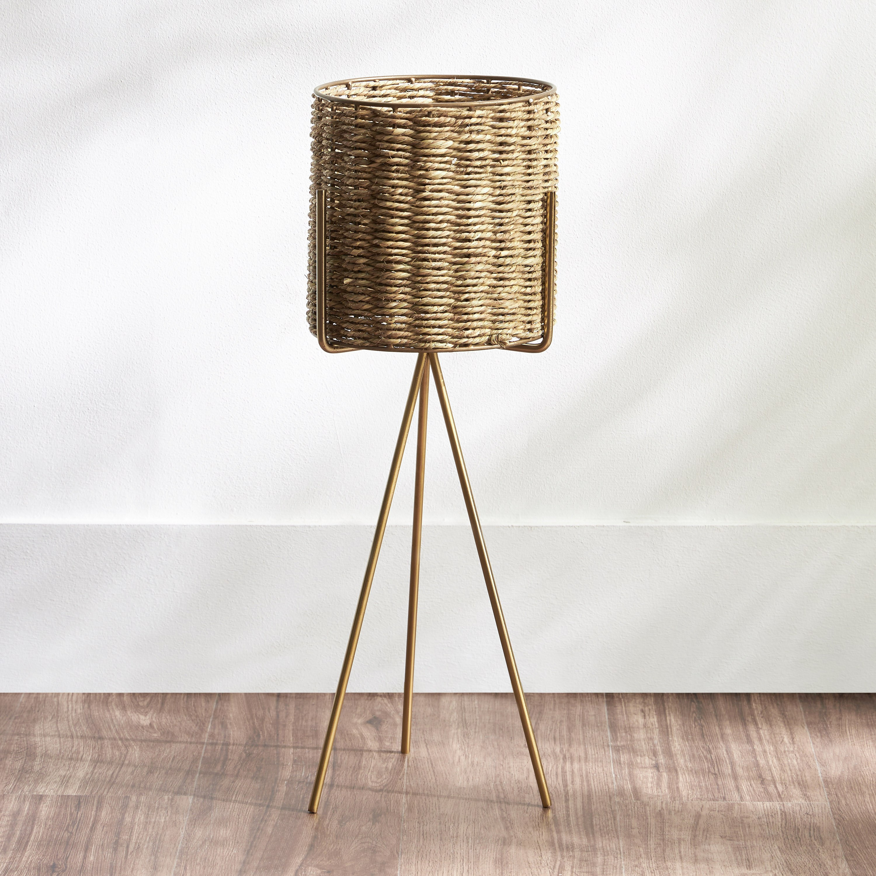 Natura Weave Planter with Tripod Stand-household-gardenandoutdoor-potsandplanters-planters-image-2