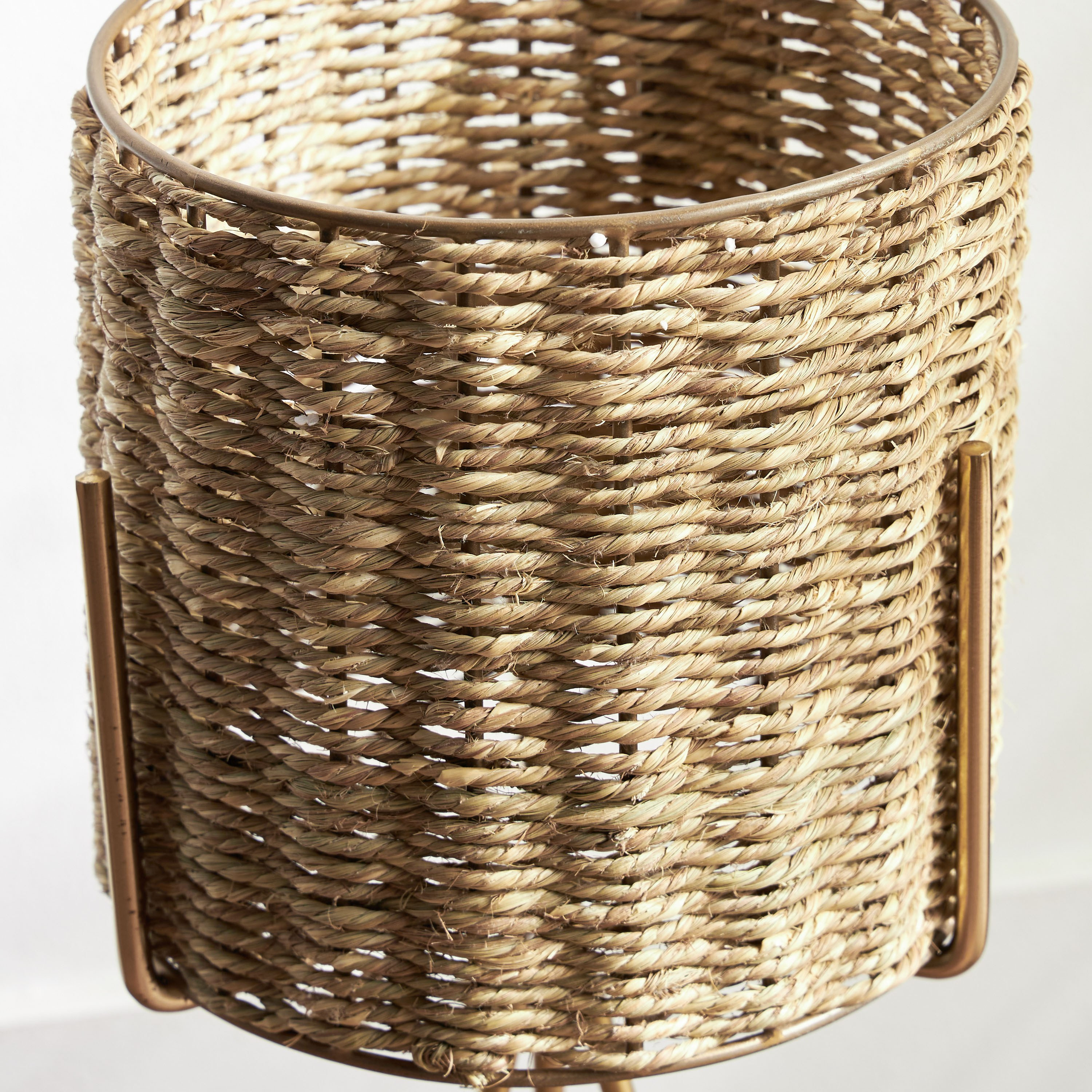 Natura Weave Planter with Tripod Stand-household-gardenandoutdoor-potsandplanters-planters-image-4