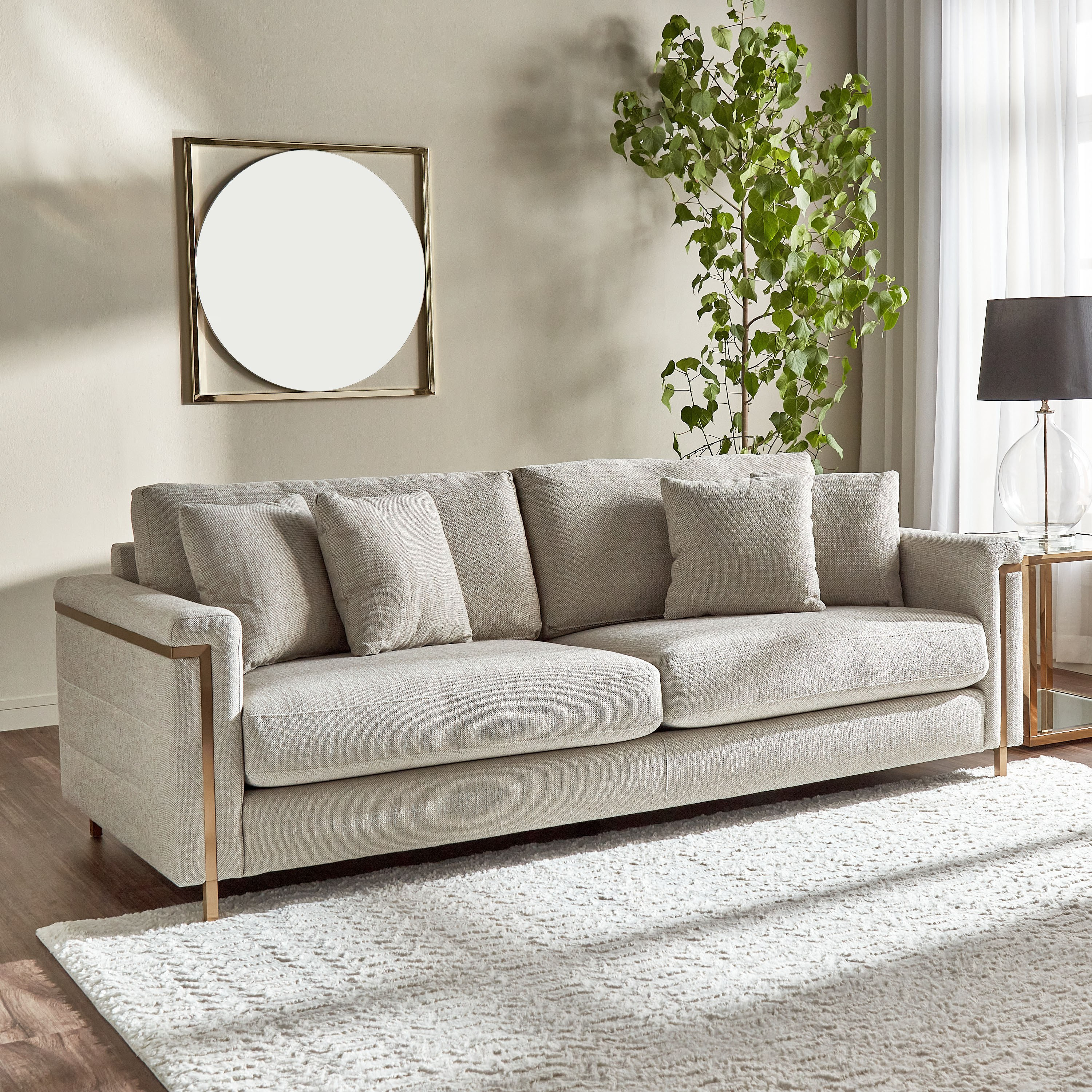 Modena 3-Seater Fabric Sofa
