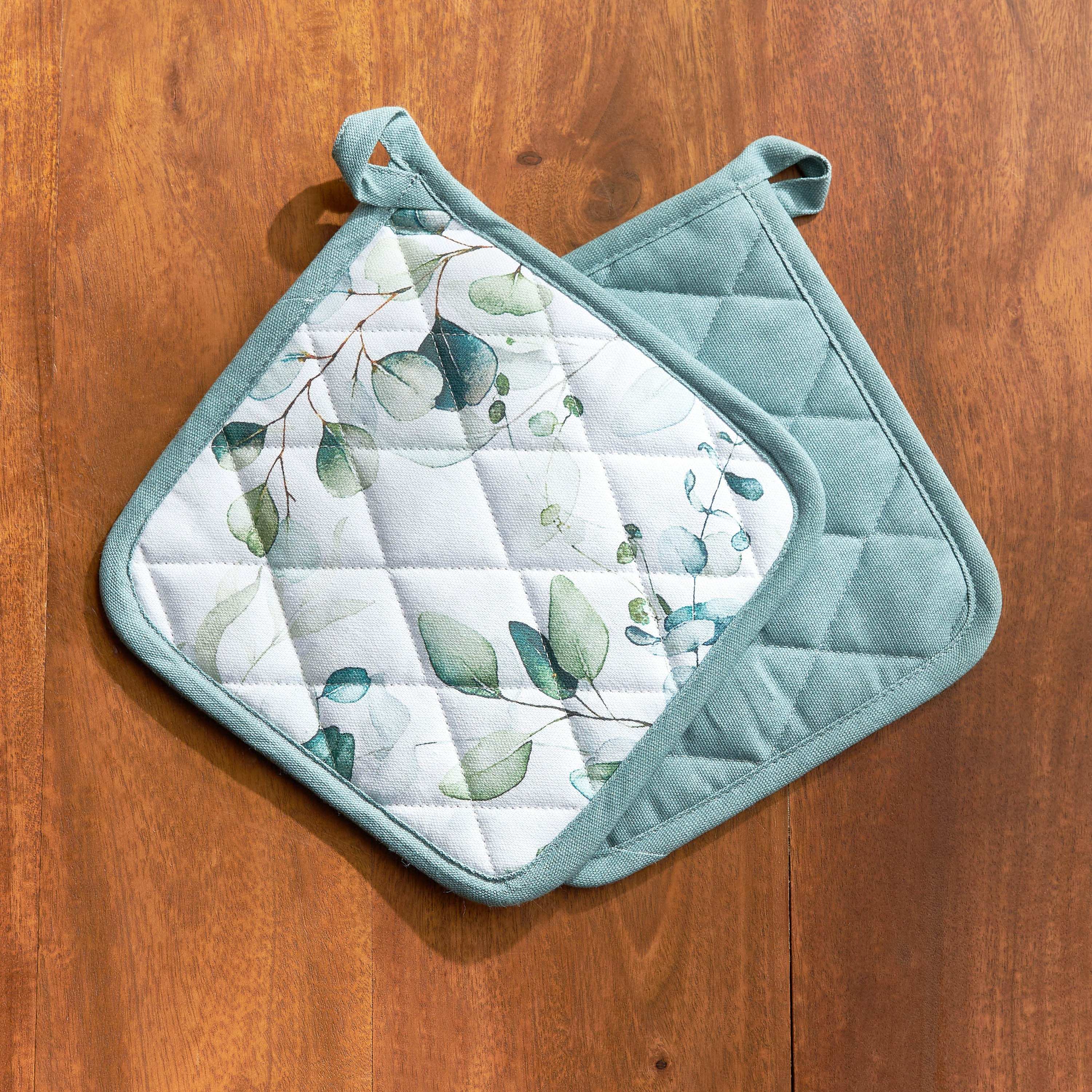 Eucalyptus 2-Piece Pot Holder Set-household-kitchen-kitchenlinen-apronsmittsandpotholders-image-1
