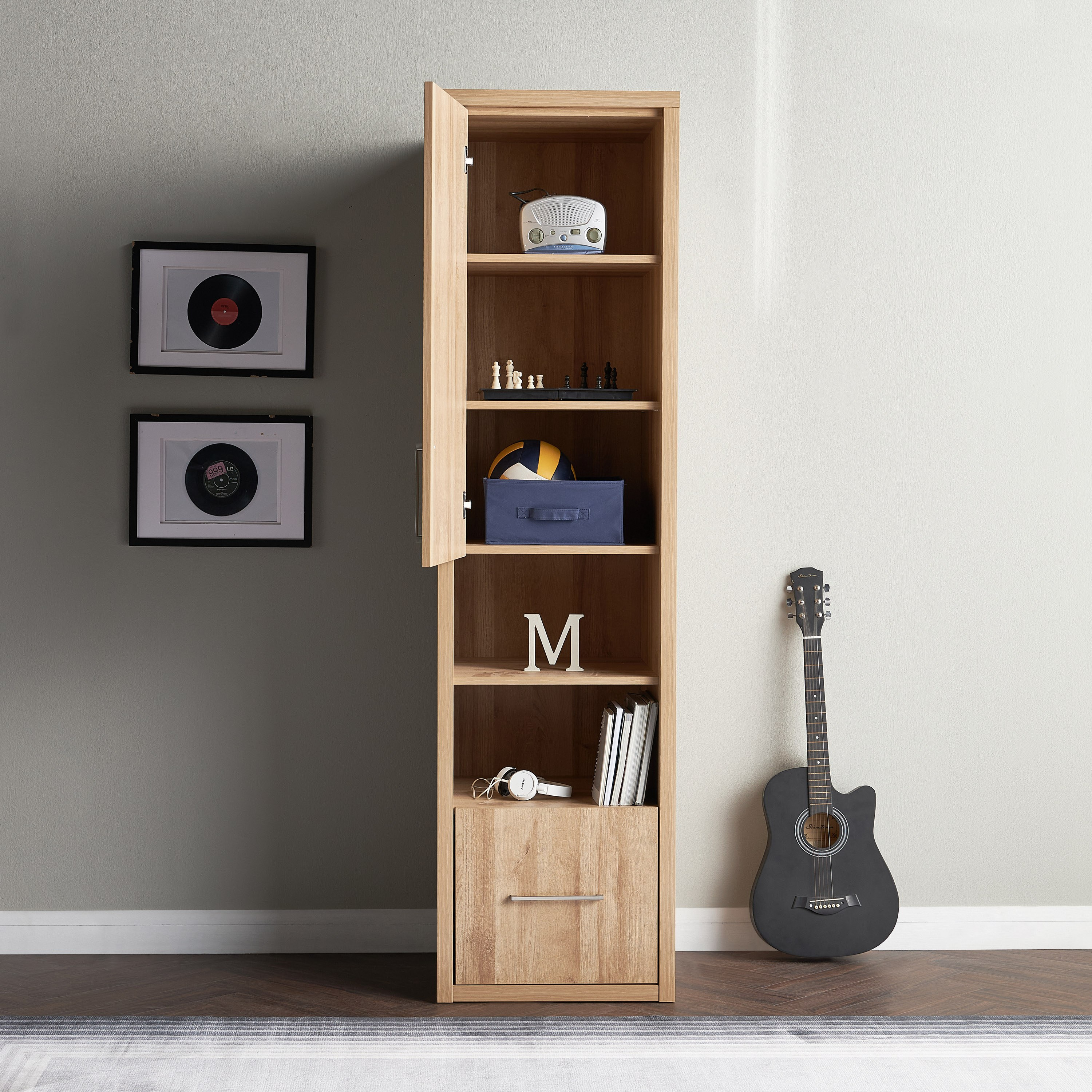 خزانة ملابس باب واحد بدرج - برادلي-babyandkids-roomfurniture-wardrobes-image-3