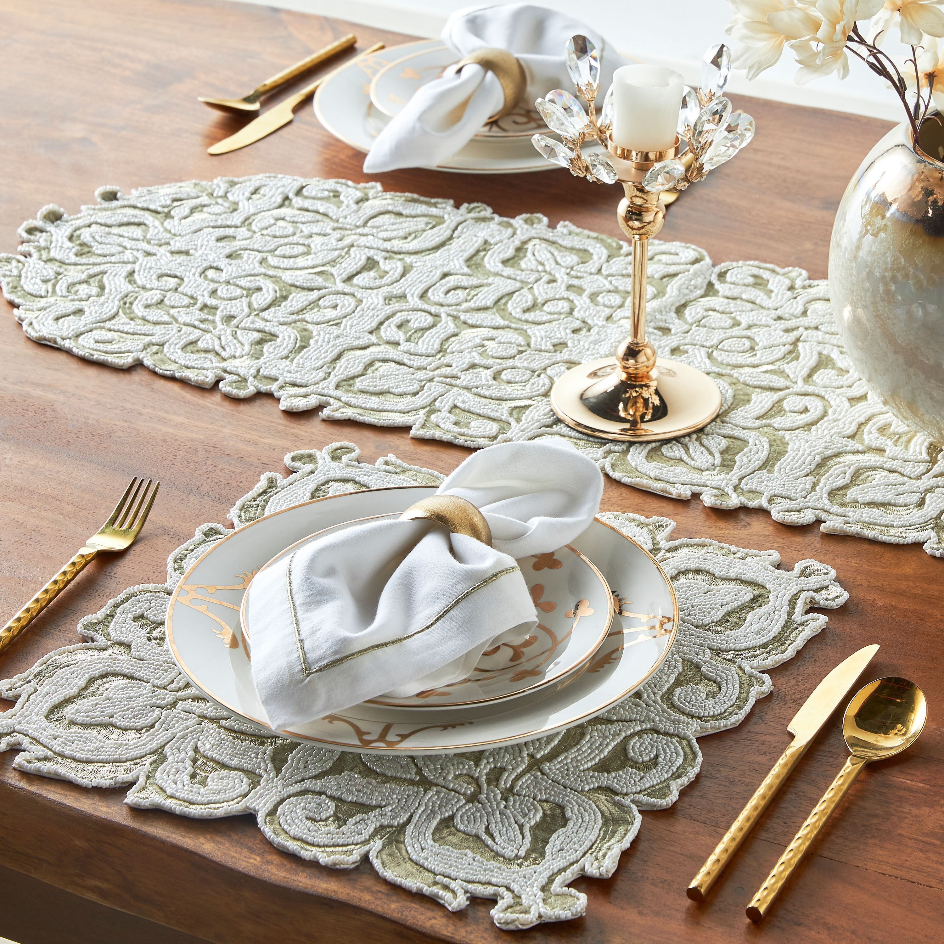 Rayie Beaded Runner - 90x90 cm-household-dining-tablelinen-runnersandtablecovers-image-3