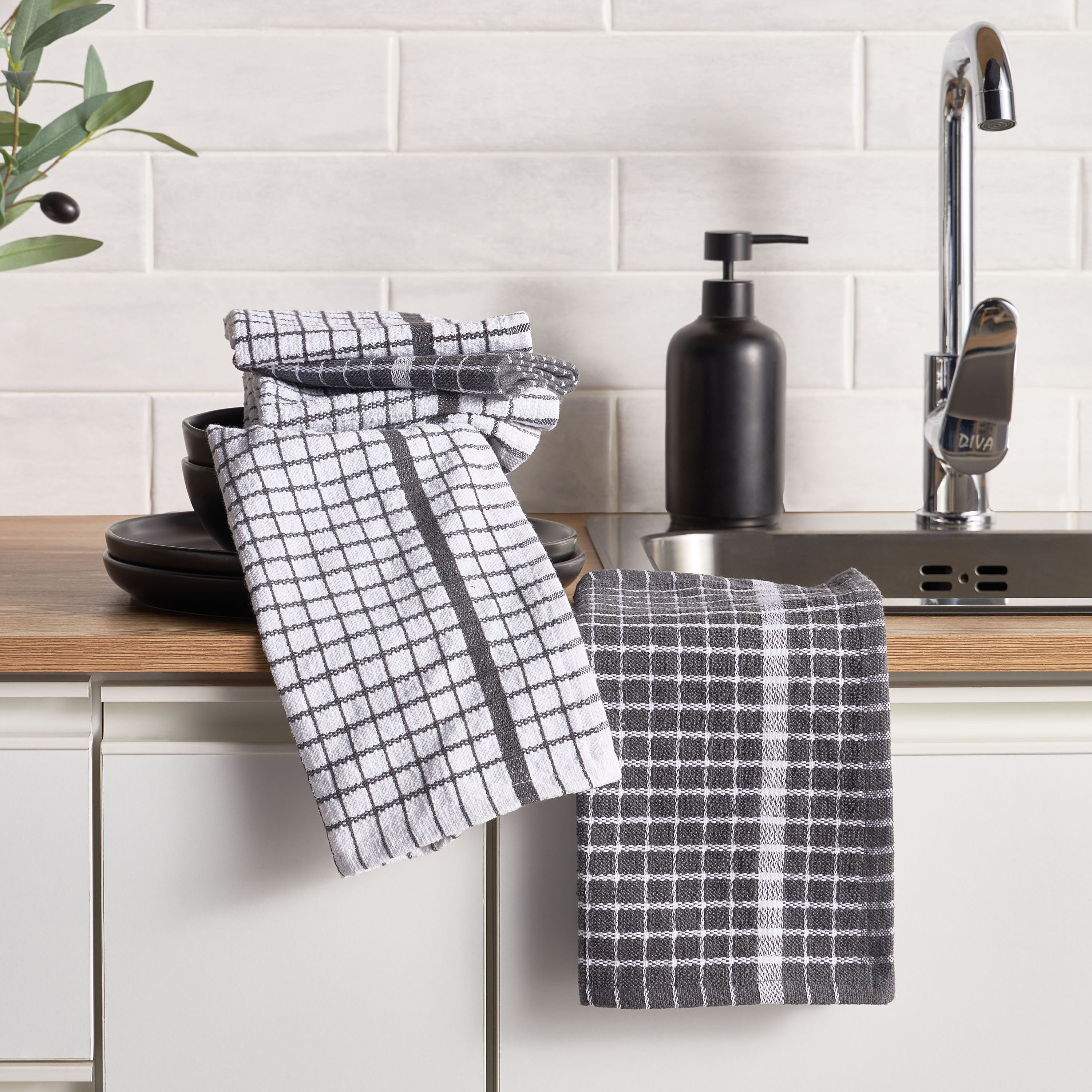 Brin 6-Piece Dish Cloth Set - 30x30 cm-household-kitchen-kitchenlinen-kitchentowelsandlinen-image-2