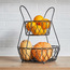 Applique Loop and Lattice 2-Tier Kitchen Basket-household-kitchen-foodstorage-fruitbaskets-image-1