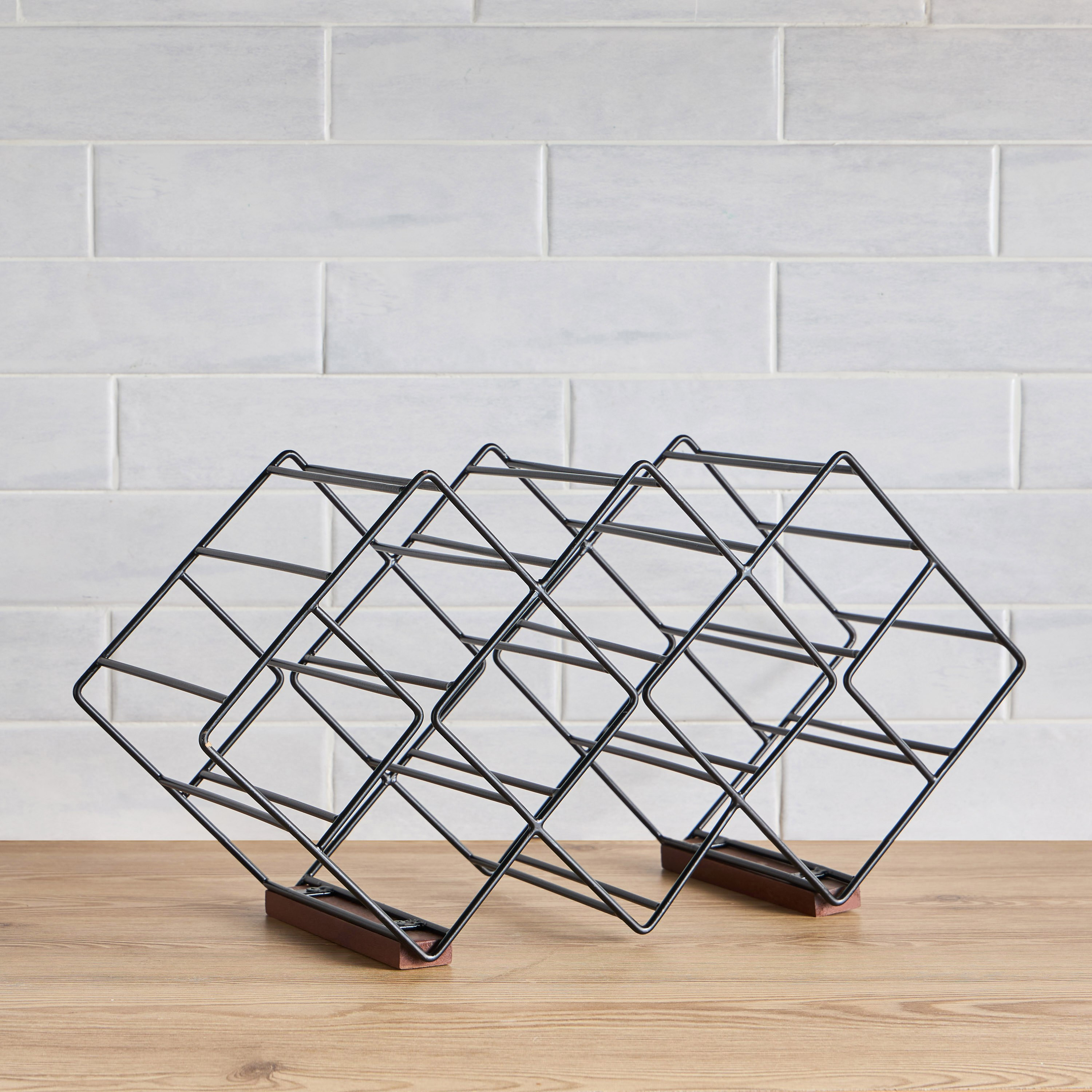 Rope Metallic Stackable 12-Bottle Rack-household-kitchen-kitchenorganising-countertoporganising-image-4