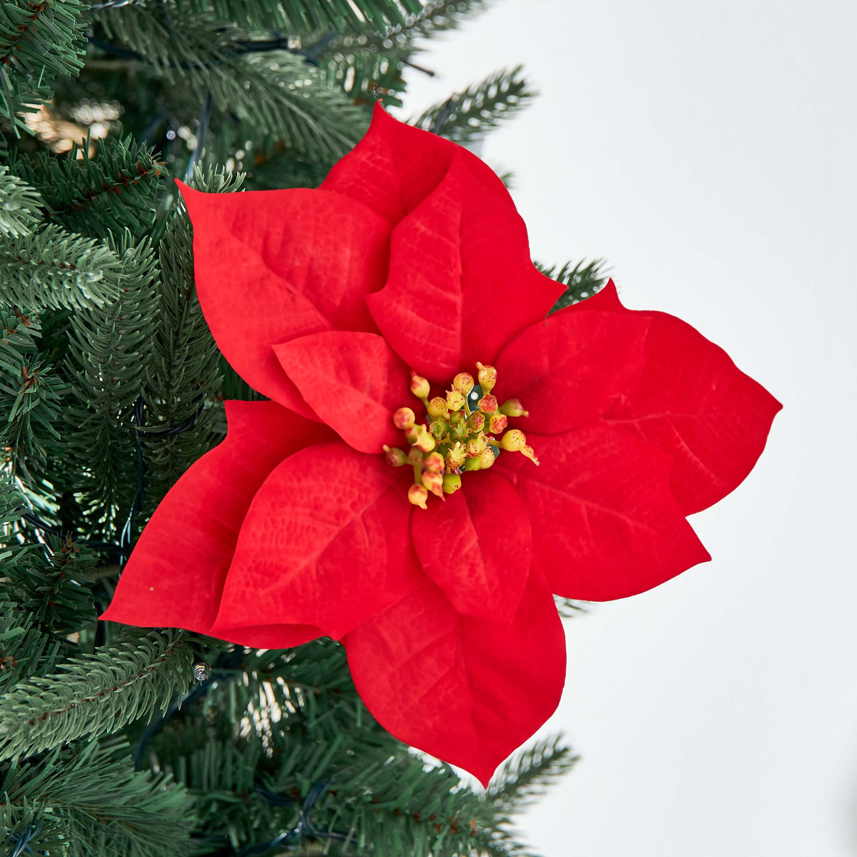 Poinsettia Clip-On Ornament - 24 cm