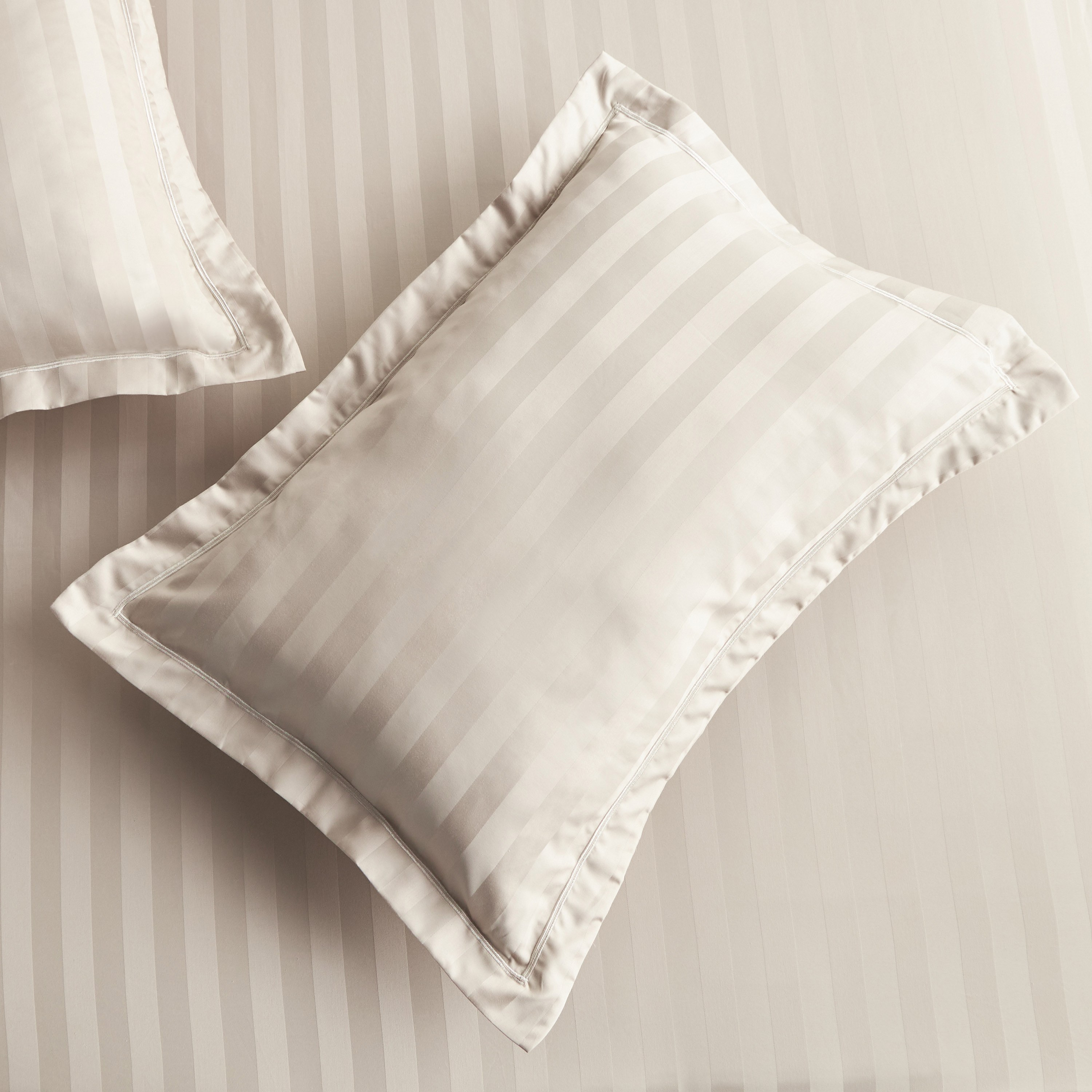 Satin Stripe Pima Cotton Sateen 525 Thread Count 2-Piece Pillow Cover Set - 90x50 cm-household-bedding-sheetsandpillowcases-pillowcases-image-2