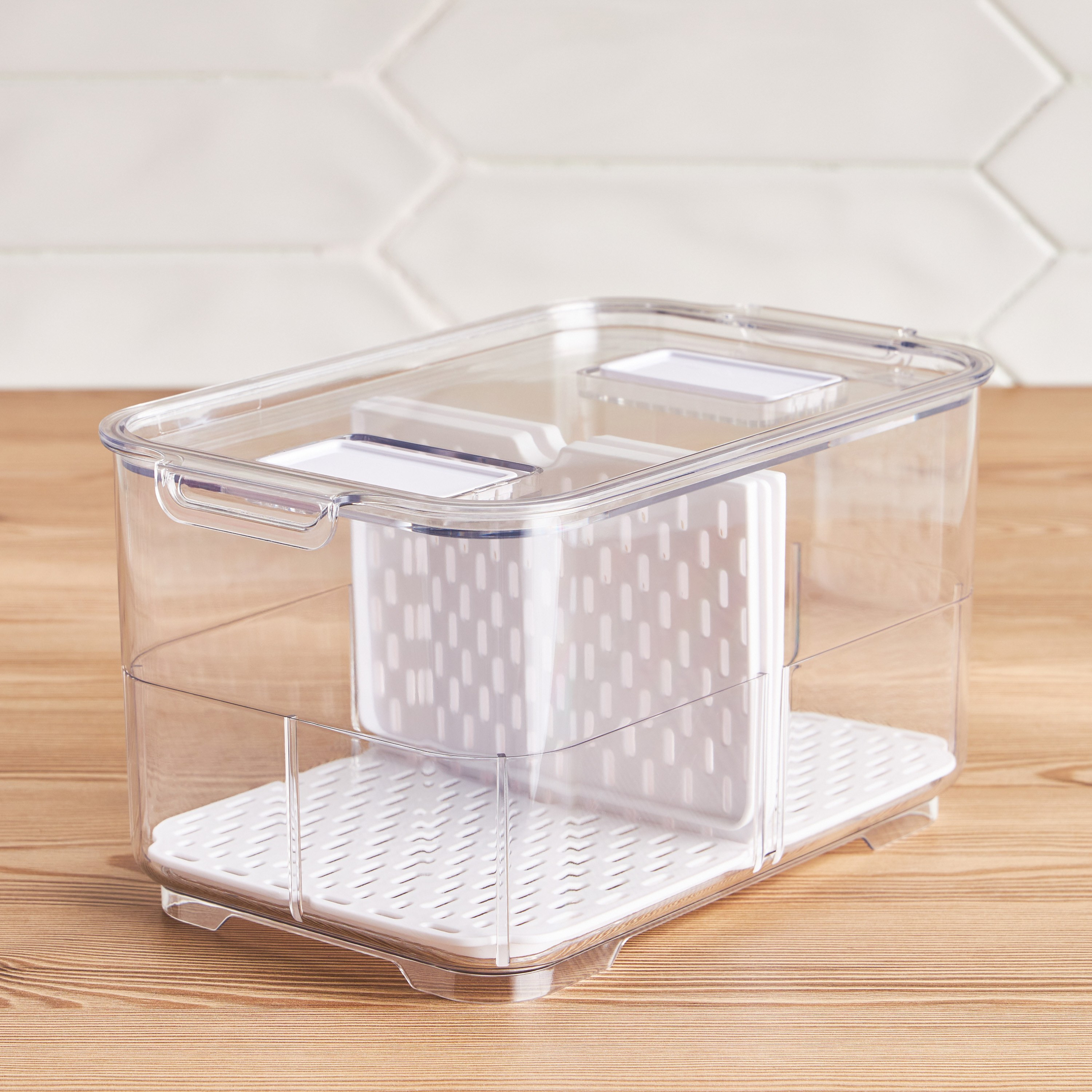 Meleg Fridge Fruit and Vegetable Drain Box-household-kitchen-kitchenorganising-fridgeorganising-image-1