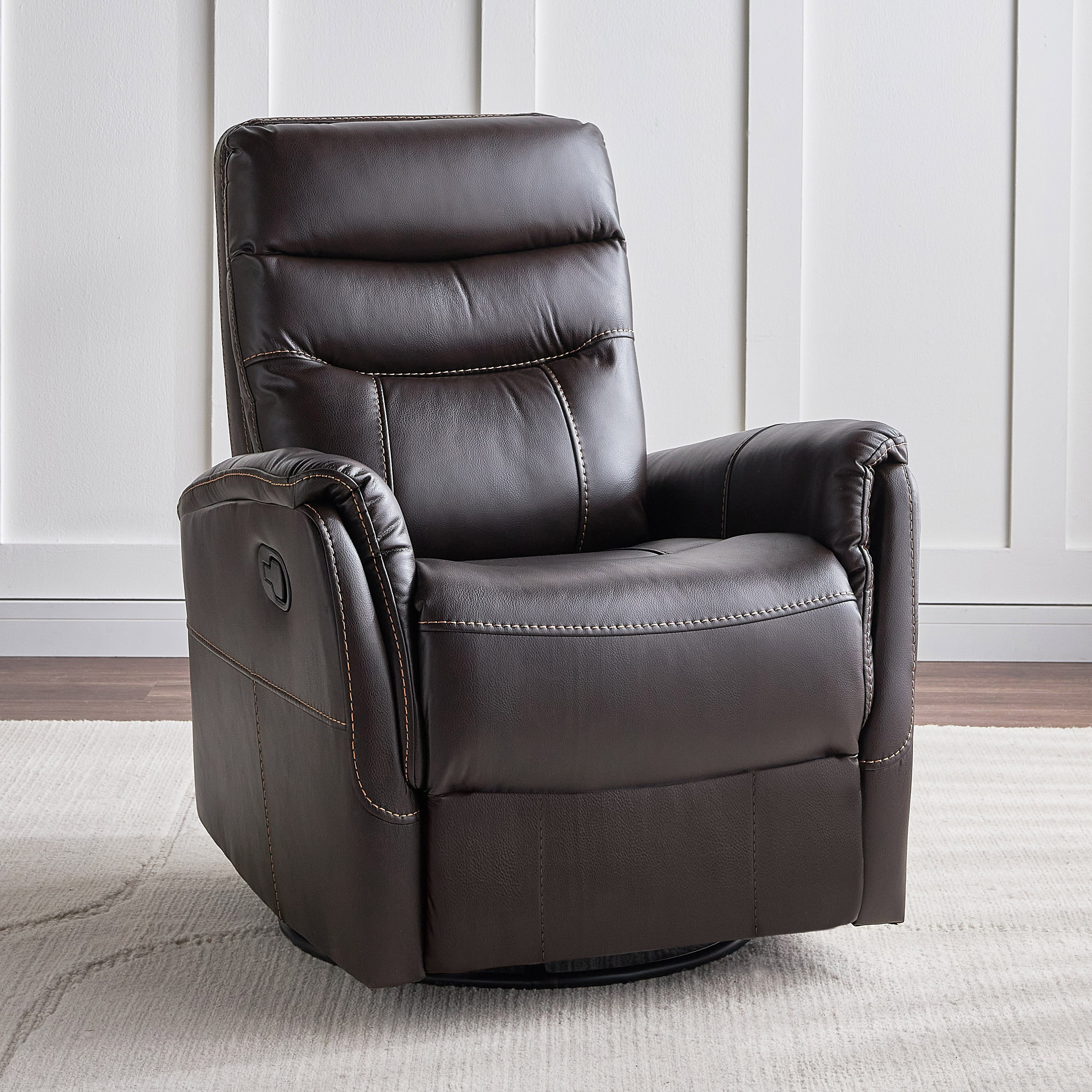 Leather shop glider chair