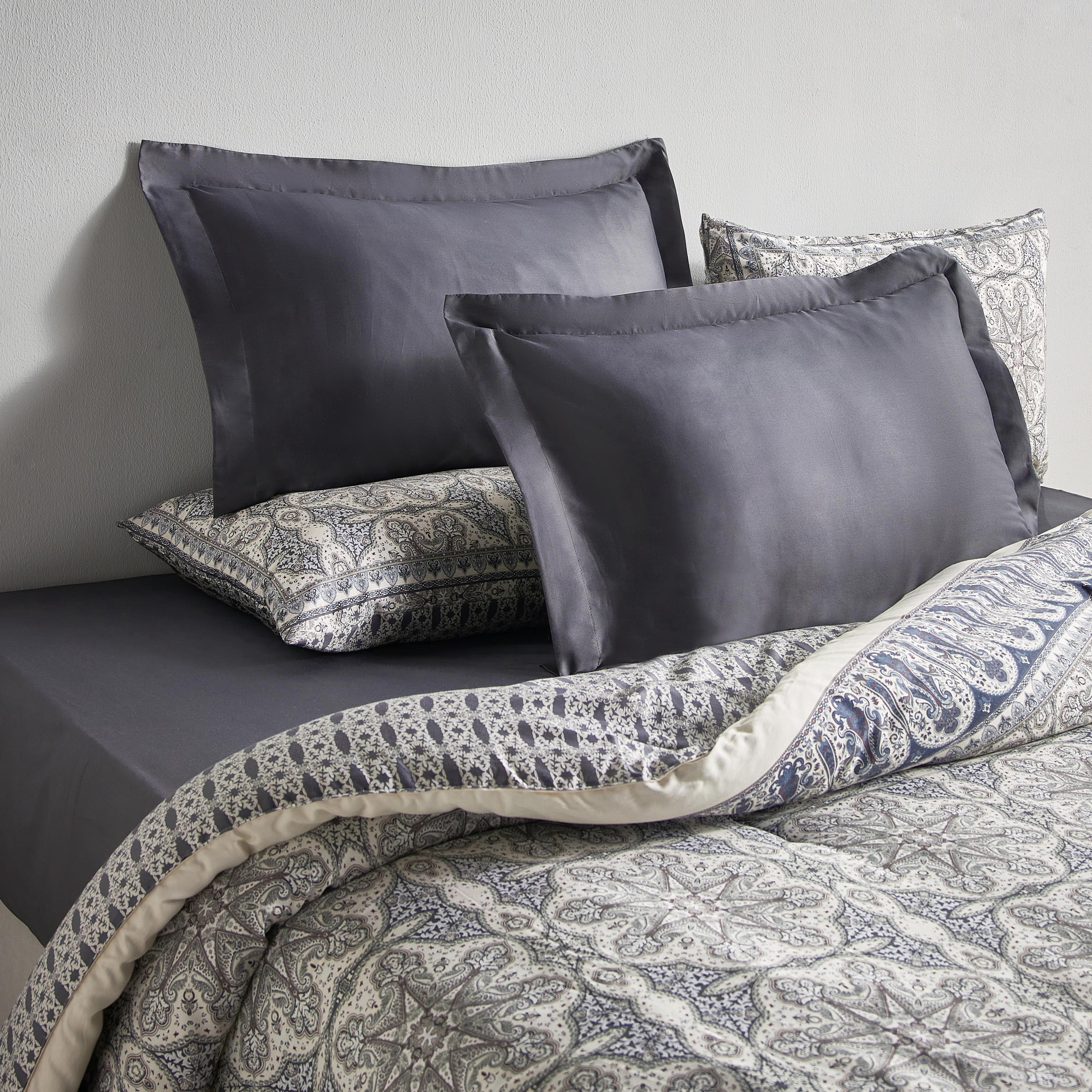 Aubrey Cotton Sateen Printed 6-Piece Super King Comforter and Sheet Set - 240x260 cm-household-bedding-comfortersandbedspreads-bedinabag-image-1