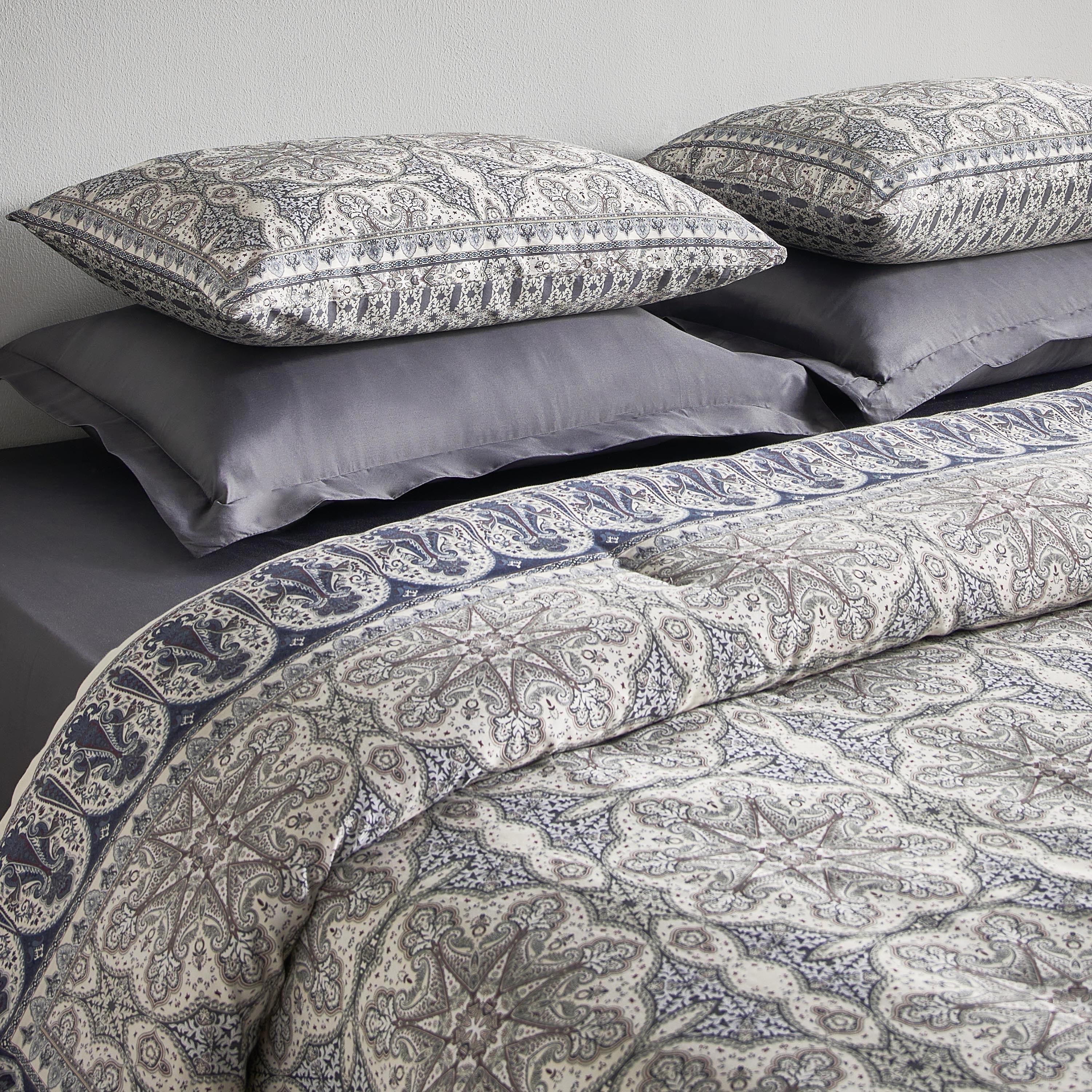 Aubrey Cotton Sateen Printed 6-Piece Super King Comforter and Sheet Set - 240x260 cm-household-bedding-comfortersandbedspreads-bedinabag-image-2