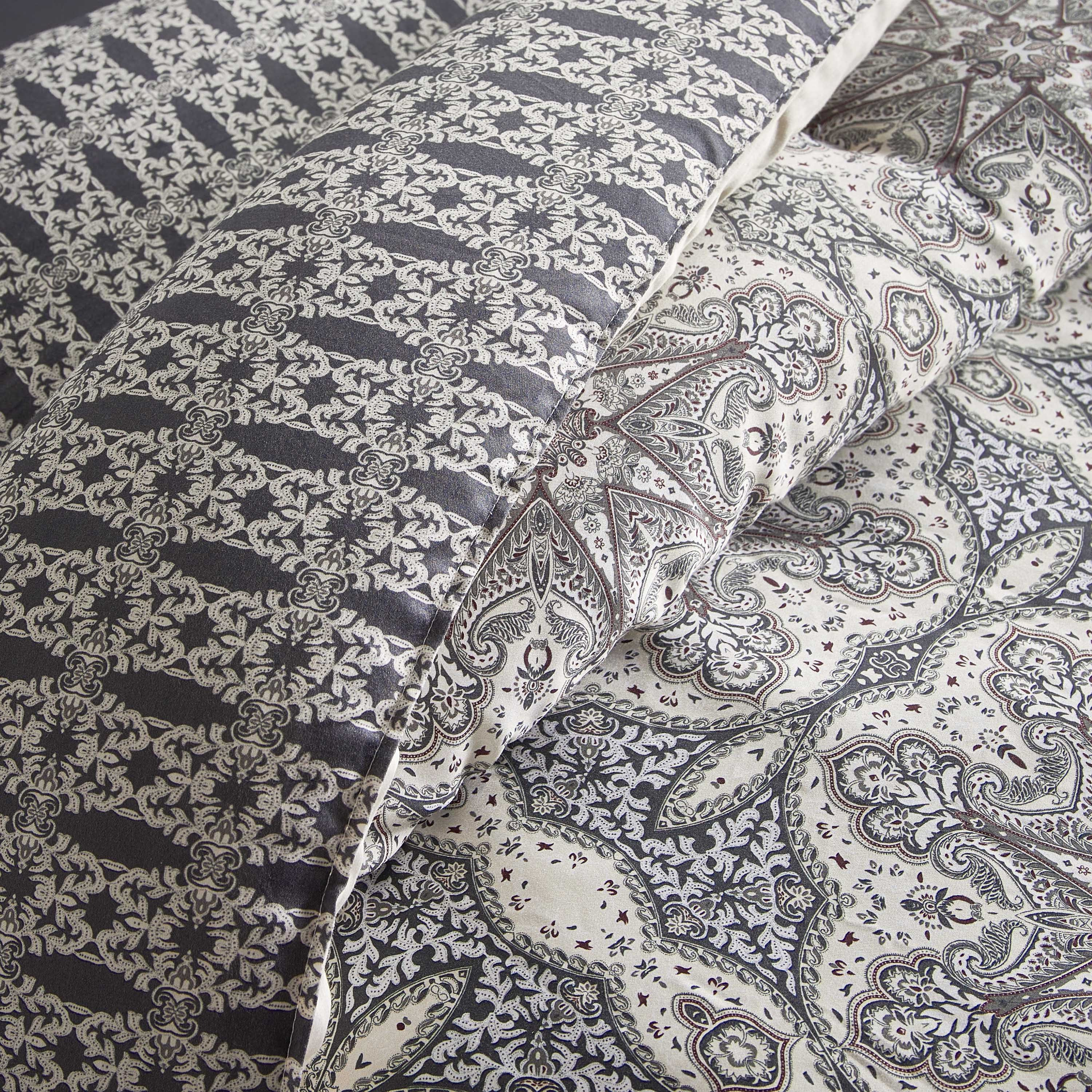 Aubrey Cotton Sateen Printed 6-Piece Super King Comforter and Sheet Set - 240x260 cm-household-bedding-comfortersandbedspreads-bedinabag-image-3