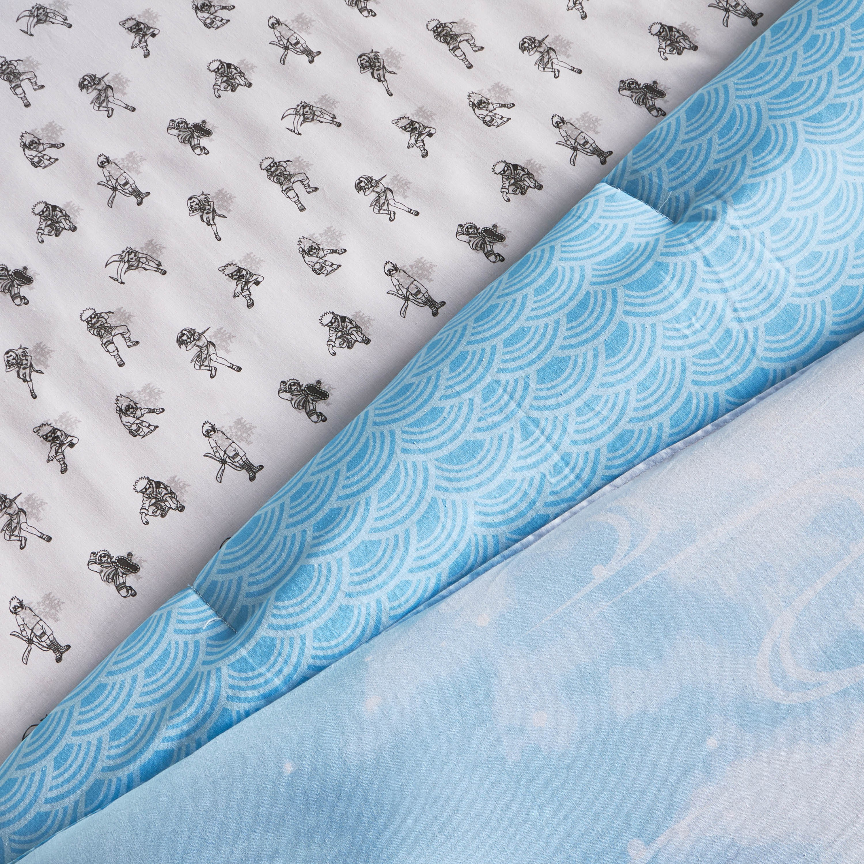 Naruto Cotton Printed 4-Piece Full Comforter and Sheet Set - 160x220 cm-babyandkids-beddingandwindows-bedding-comforters-image-6