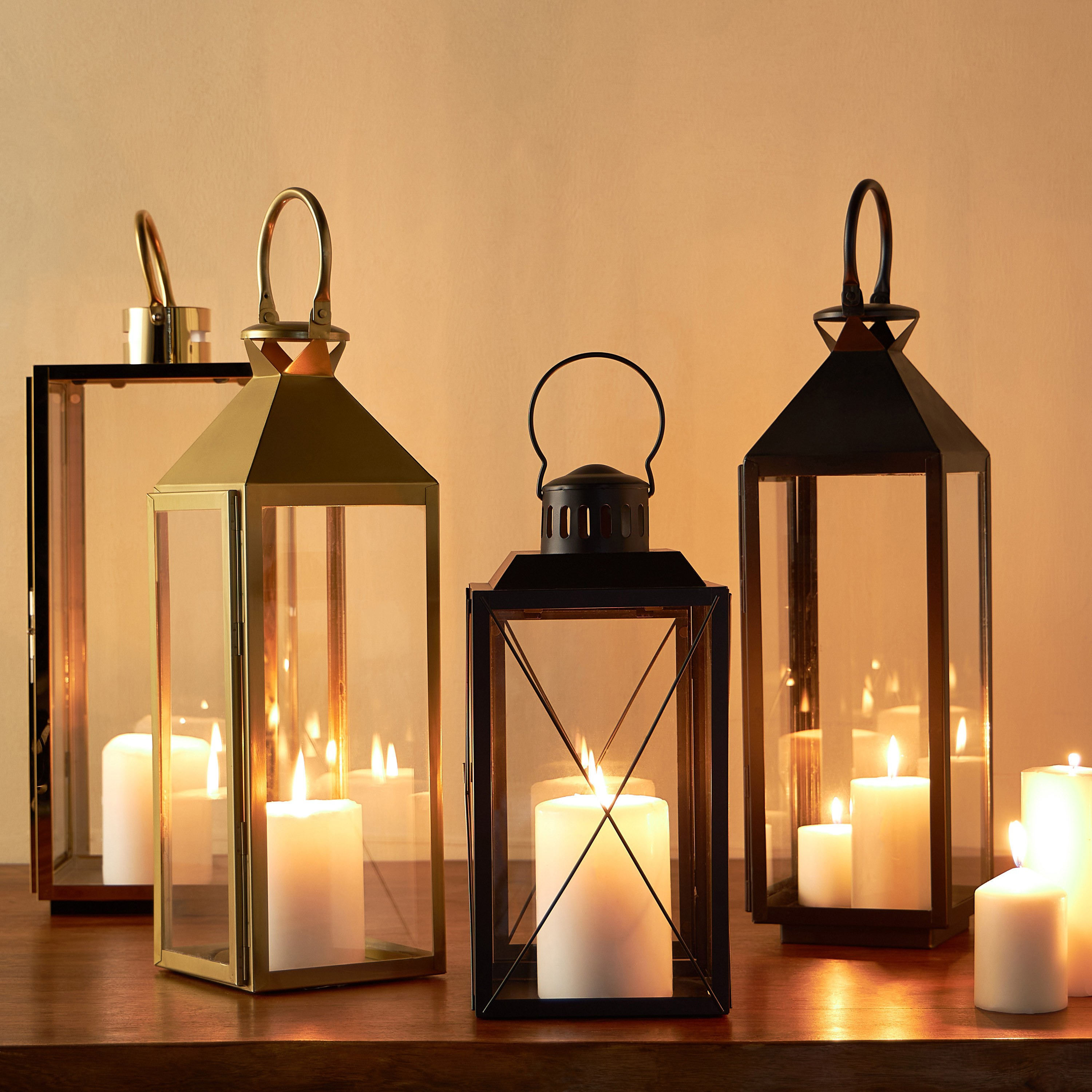 Ollie Metal Dome Top Lantern - 52 cm-household-decor-candleholdersandlanterns-image-5