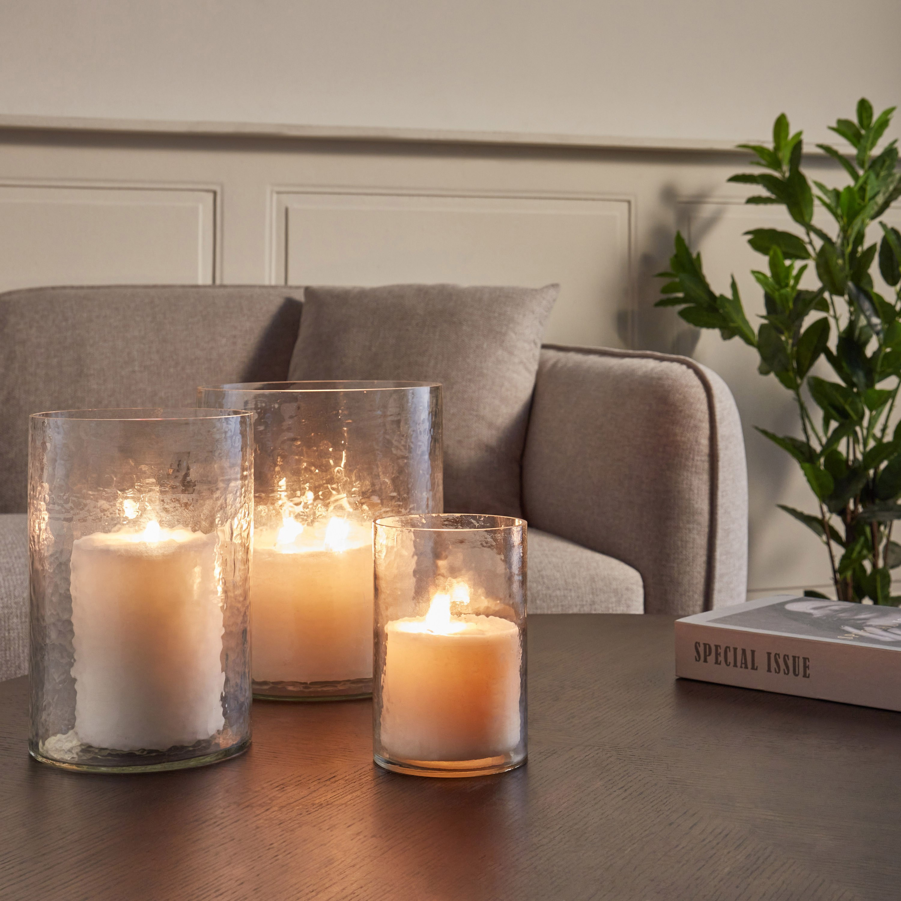 Shop Hammered Cylinder Hurricane Candleholder Vase Online