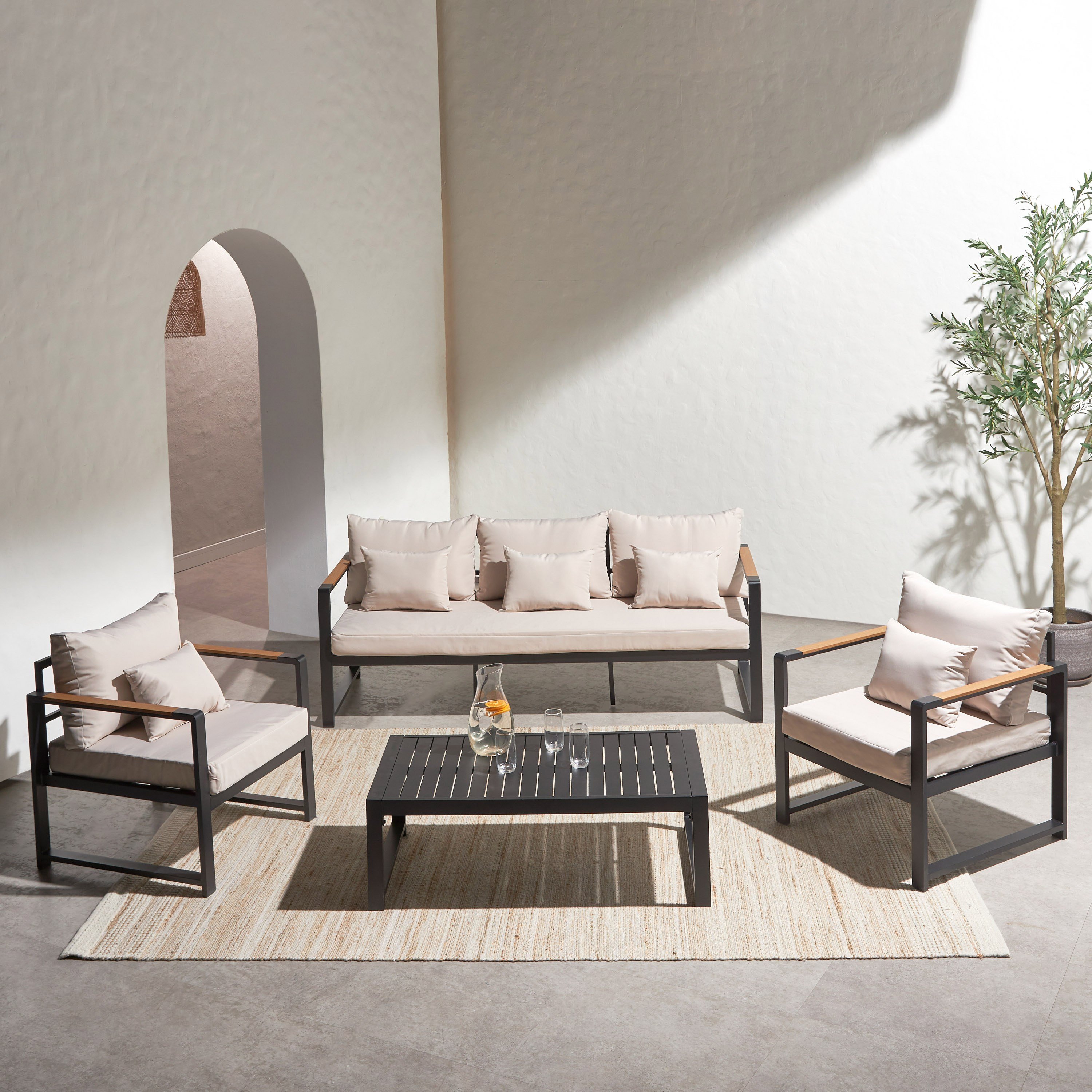 Elba 5-Seater Outdoor Lounge Set with Table