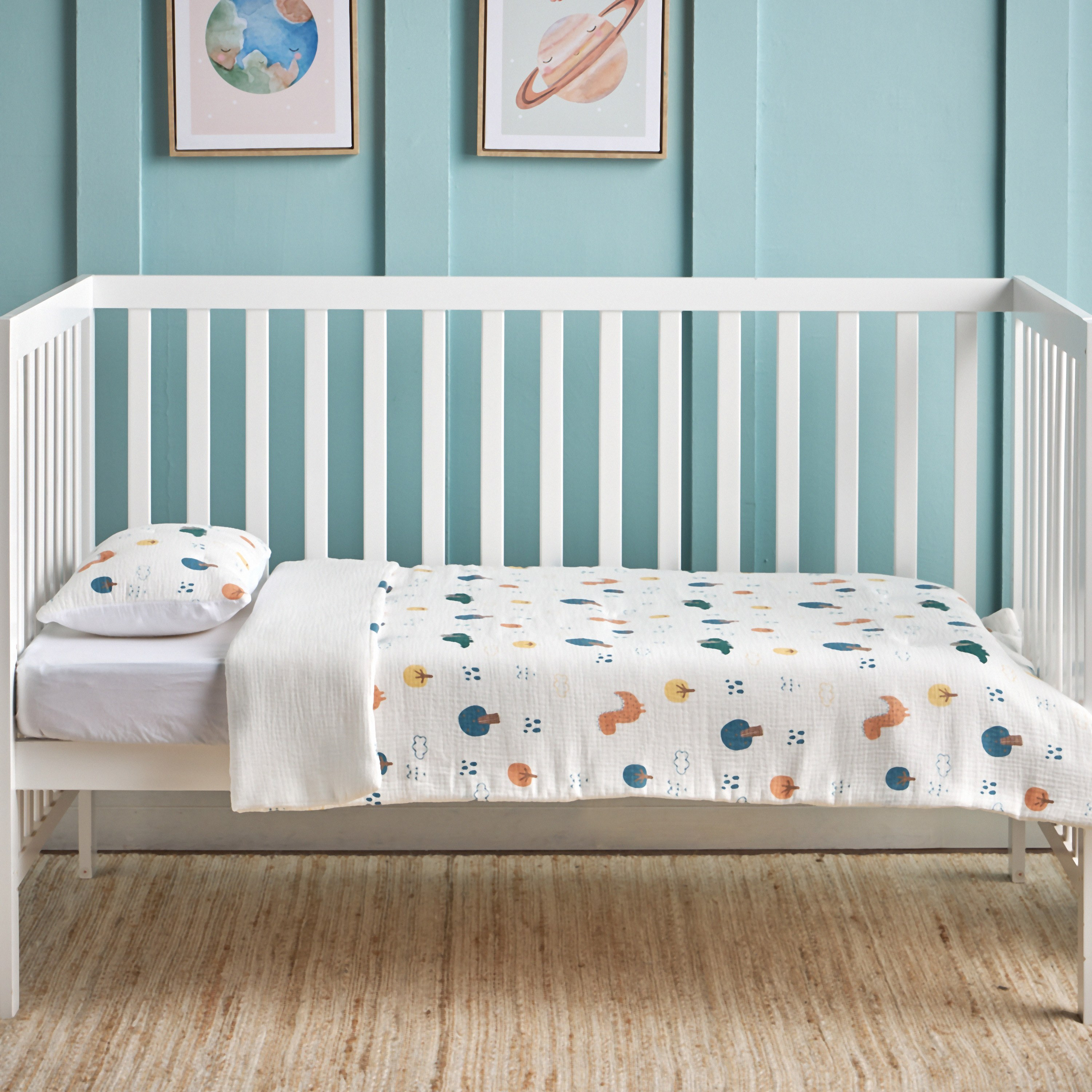Dino Baby Cotton Printed 2-Piece Comforter Set - 100x140 cm