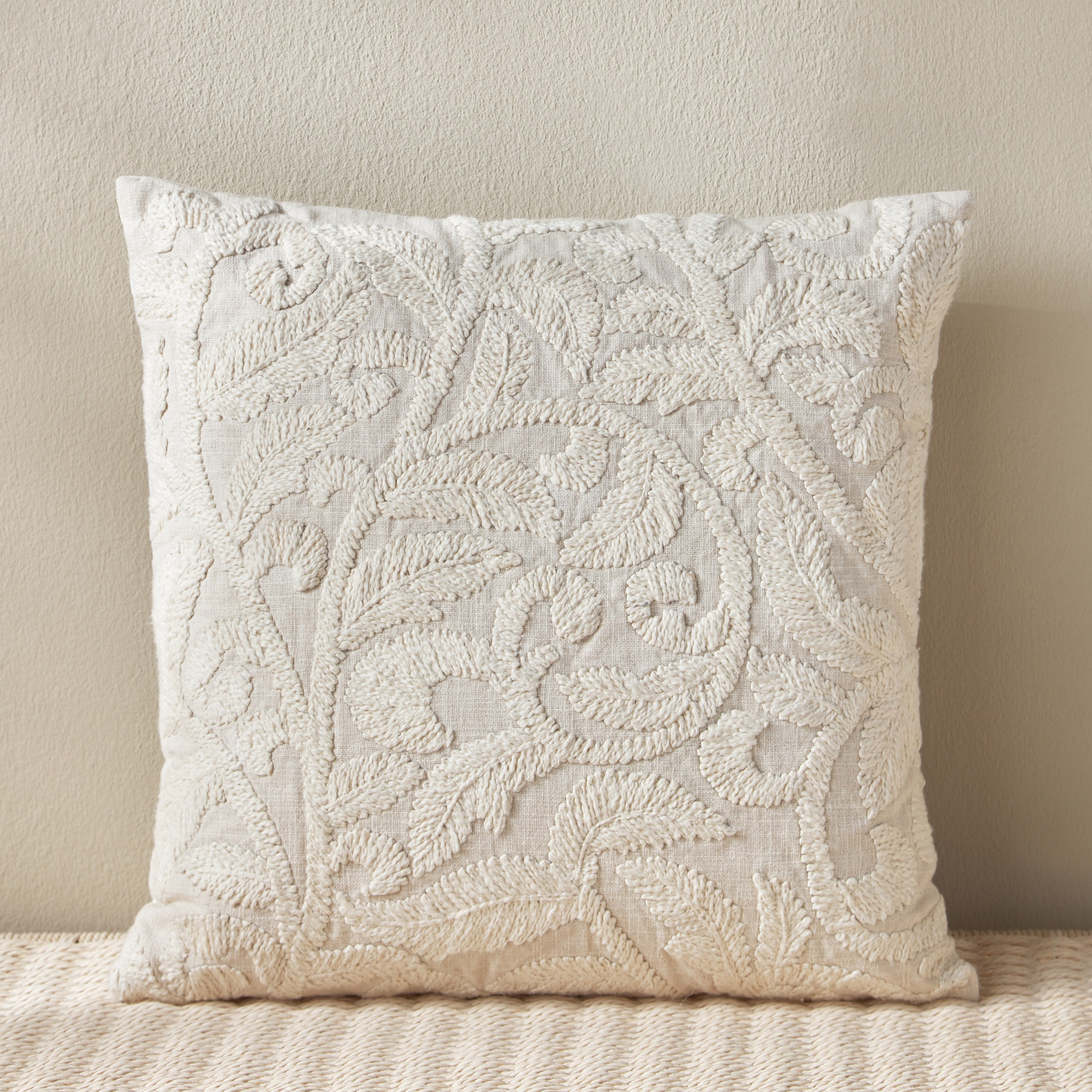 Emel Embroidered Cushion Cover - 50x50 cm-household-cushionsandthrows-cushioncovers-image-1
