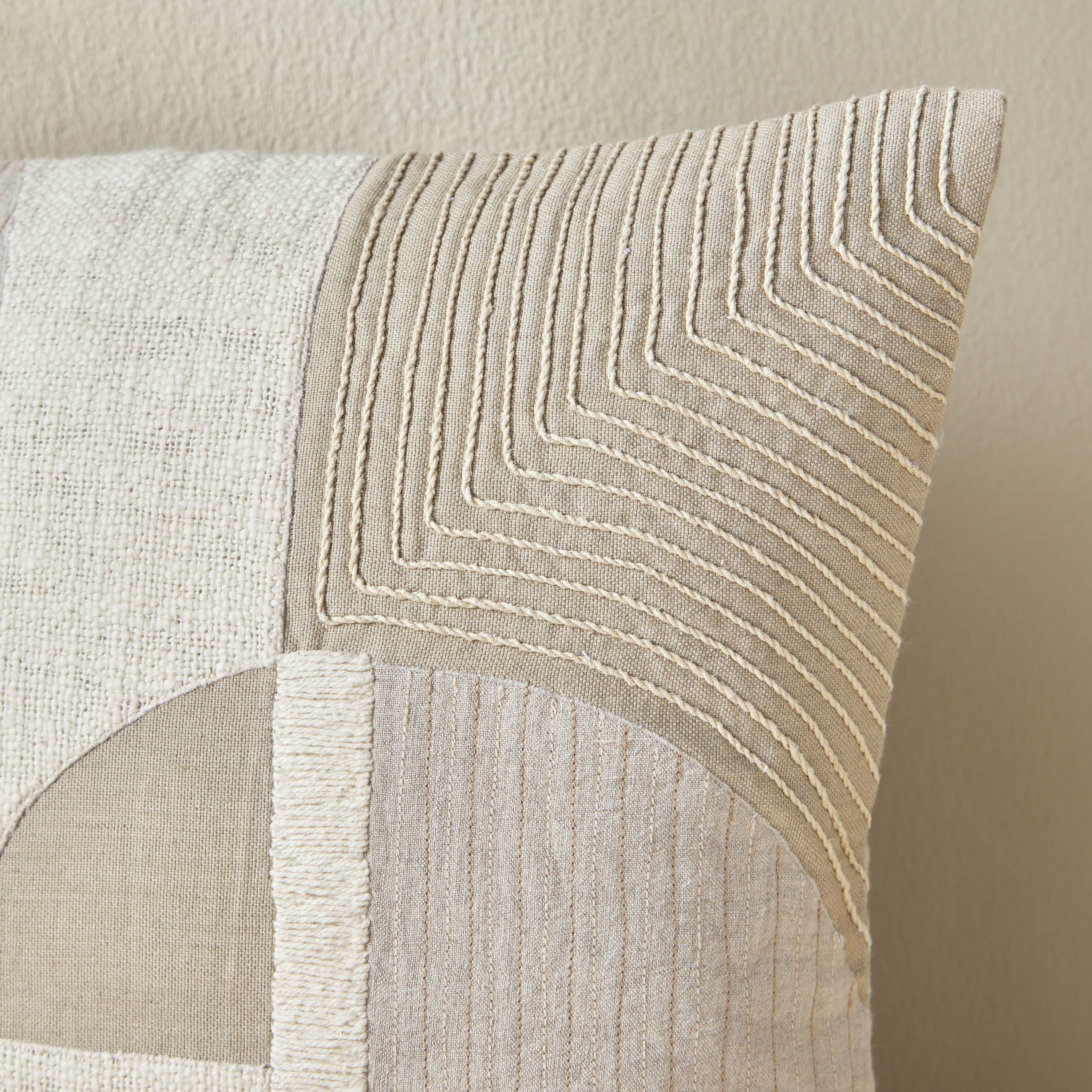 Miray Embroidered Filled Cushion - 50x50 cm-household-cushionsandthrows-filledcushions-decorativecushions-image-2