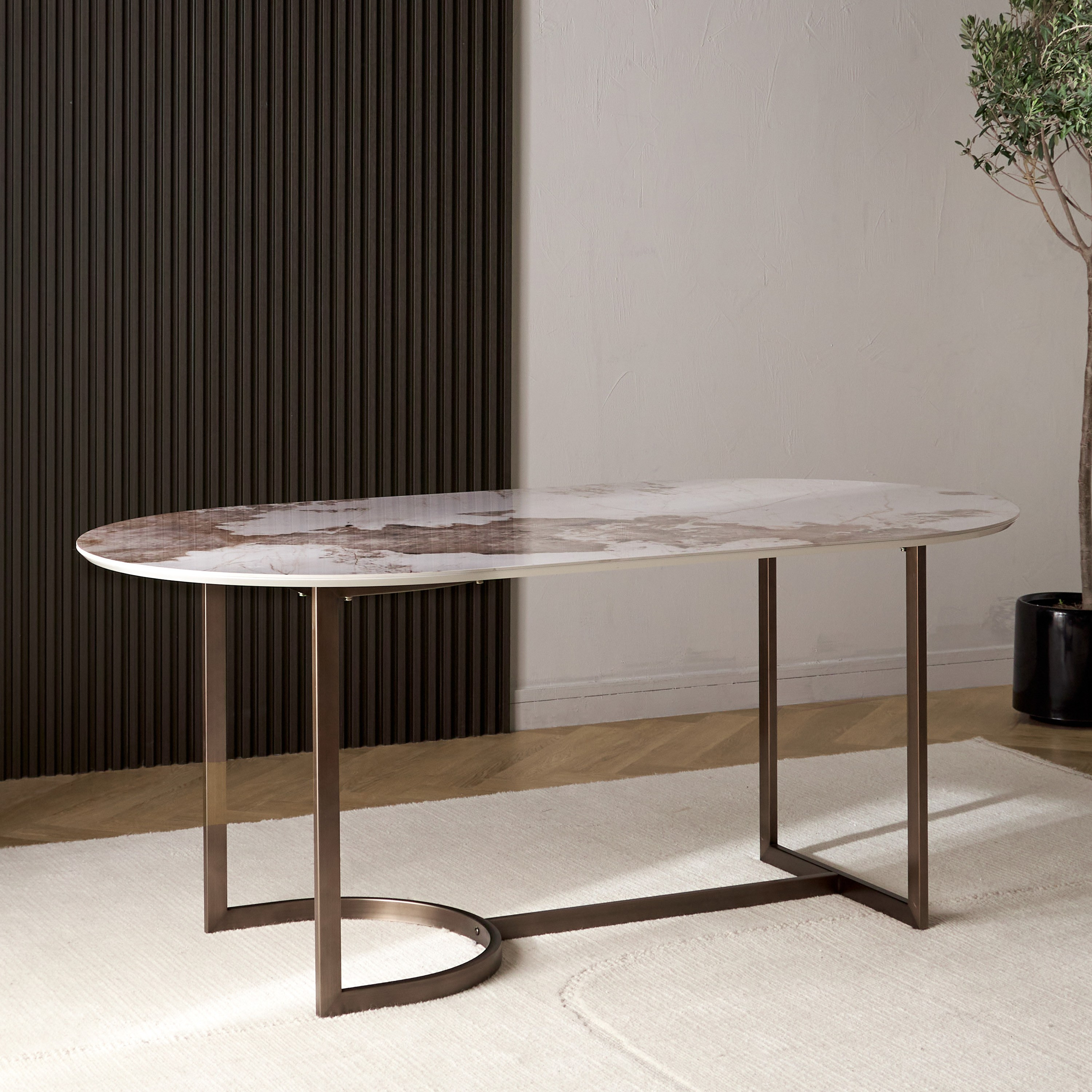 Nordic 6-Seater Ceramic Top Dining Table