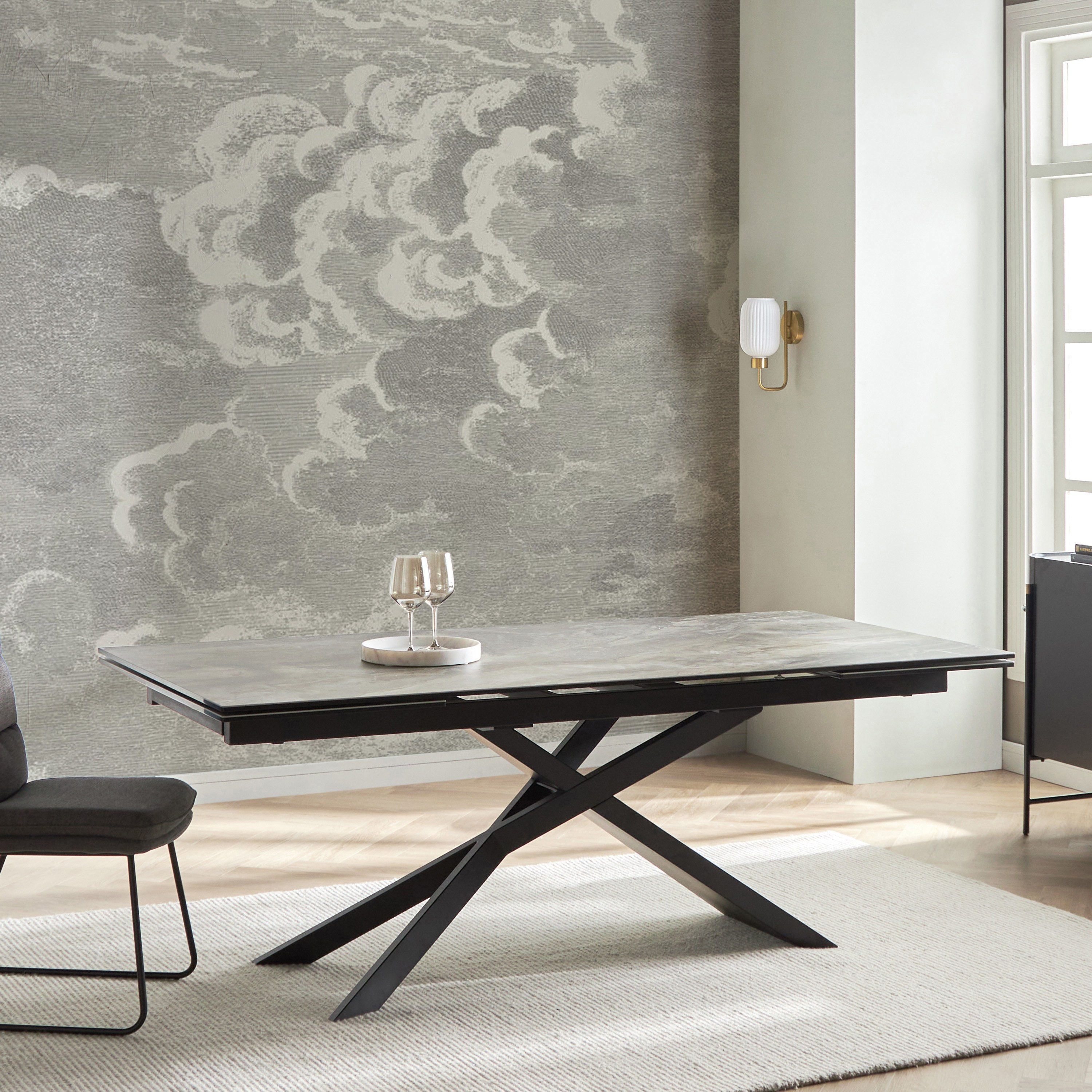 Decode Riga Table Shop Riga 8-10 Seater Extendable Ceramic Top Dining Table | Homecentre UAE
