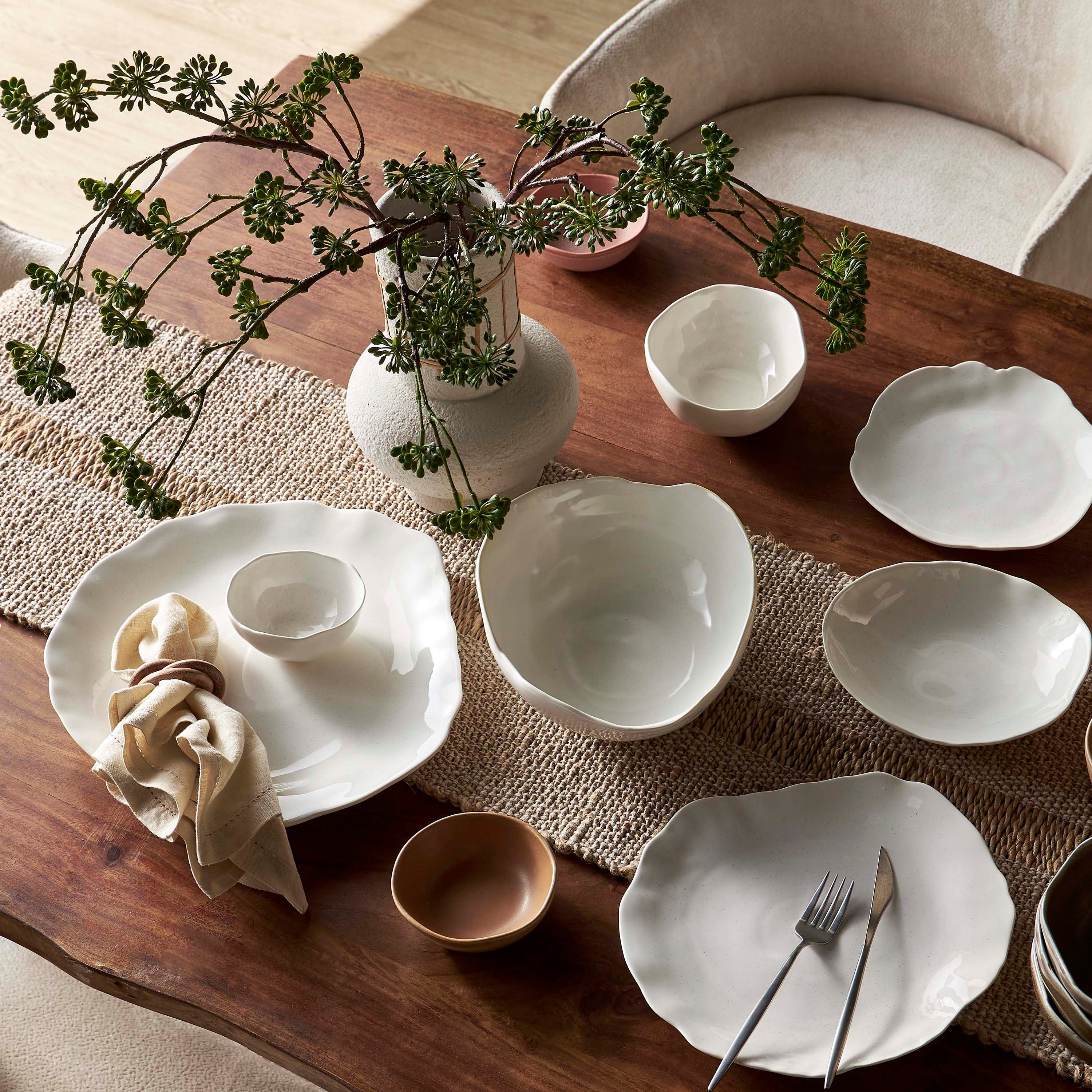 Coral Ceramic Side Plate - 23 cm-household-dining-dinnerware-dinnerwarecollections-image-3