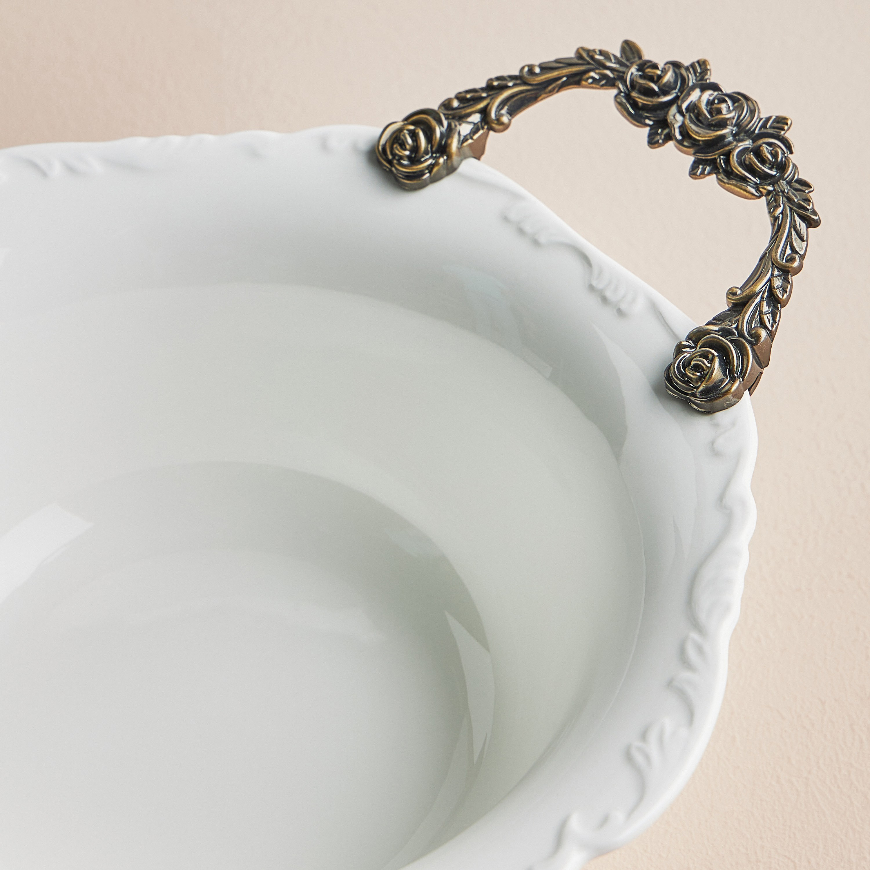 Bianca Porcelain Serving Bowl - 25 cm-household-dining-dinnerware-bowls-image-2
