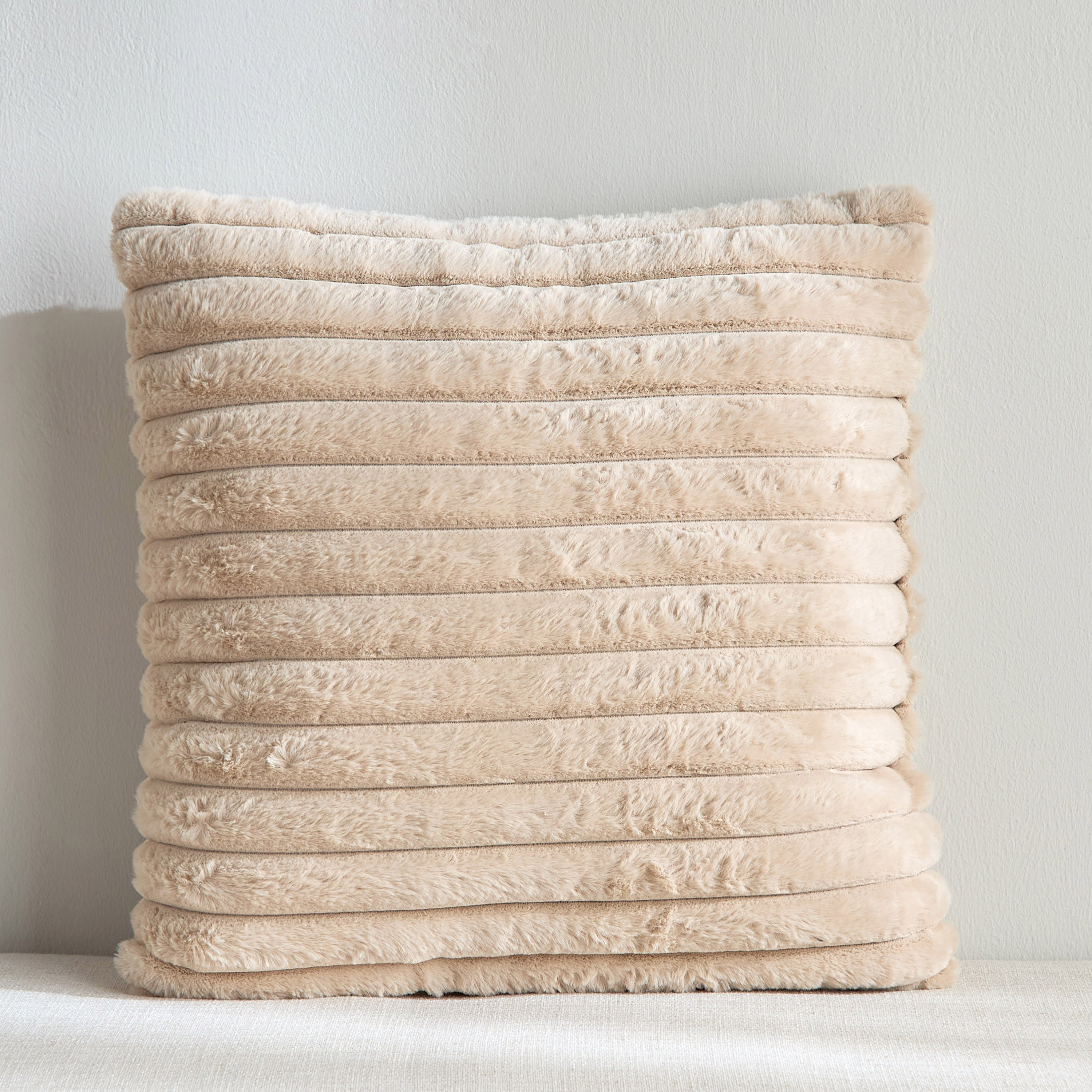Carrera Faux Fur Filled Cushion - 48x48 cm-household-cushionsandthrows-filledcushions-decorativecushions-image-1