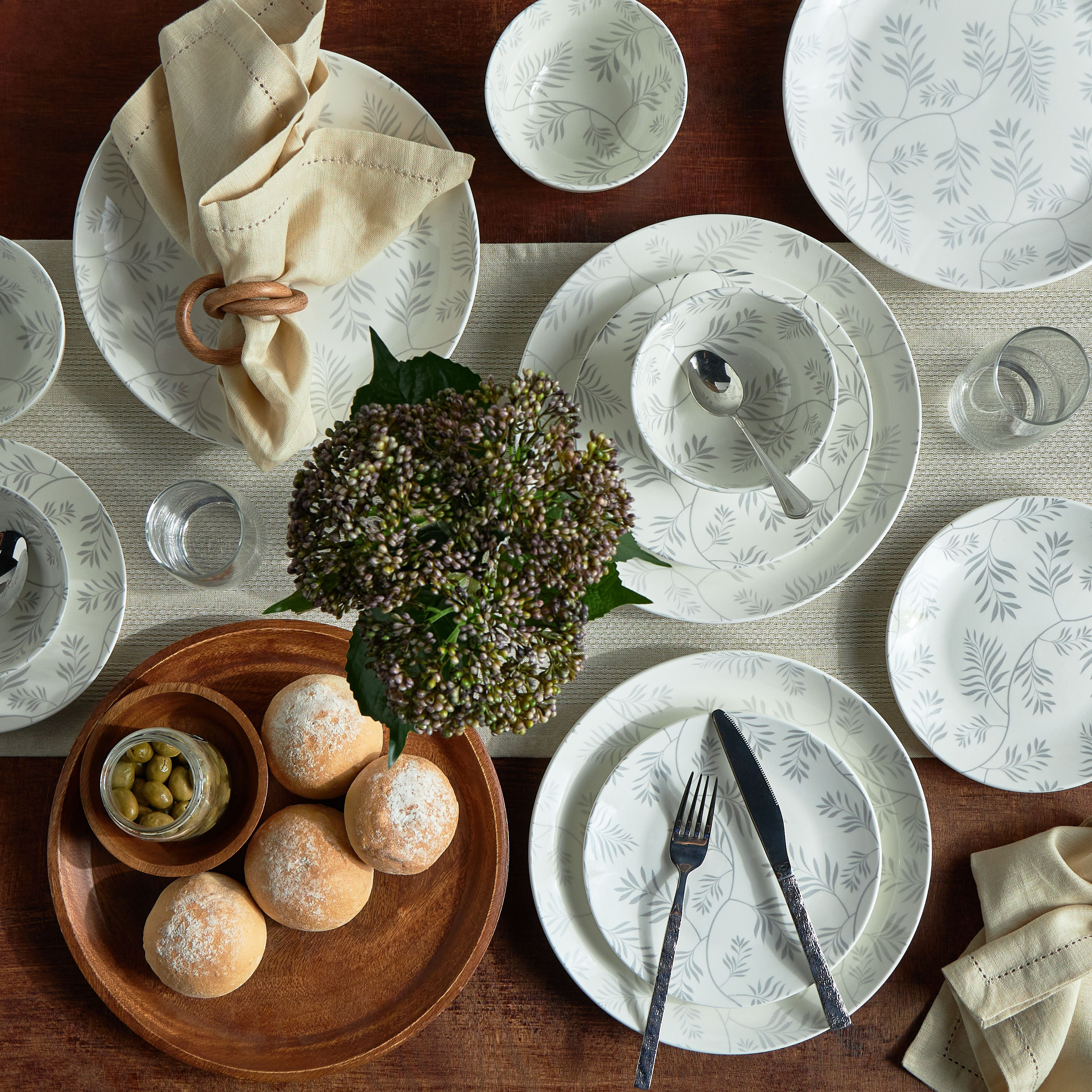 12 Piece Dinner Ecology Milk Dinner Set Shop Lilya 12-Piece