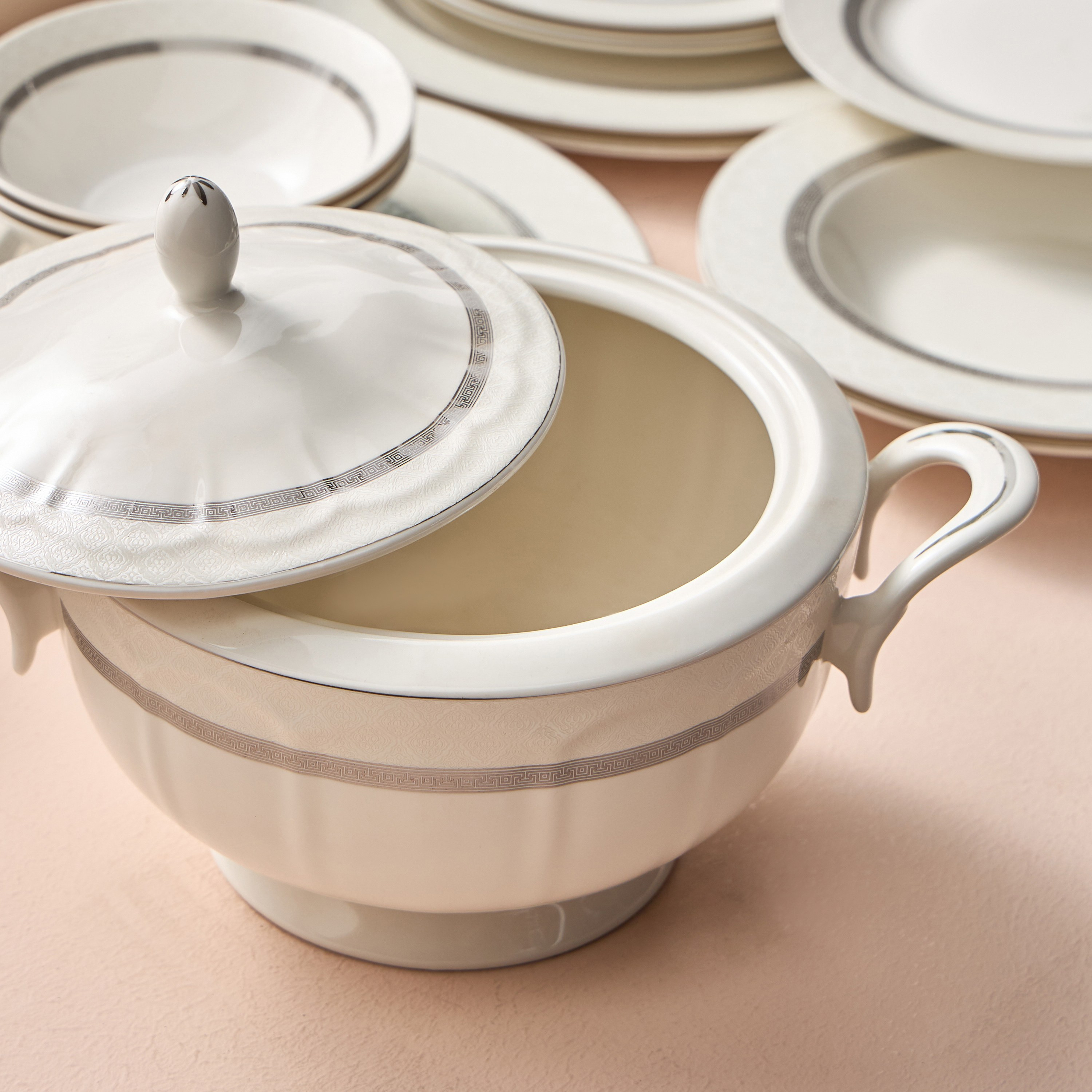 طقم عشاء من الخزف الصيني 95 قطعة - رنا - لـ 12 فرد-household-dining-dinnerware-dinnersets-image-4