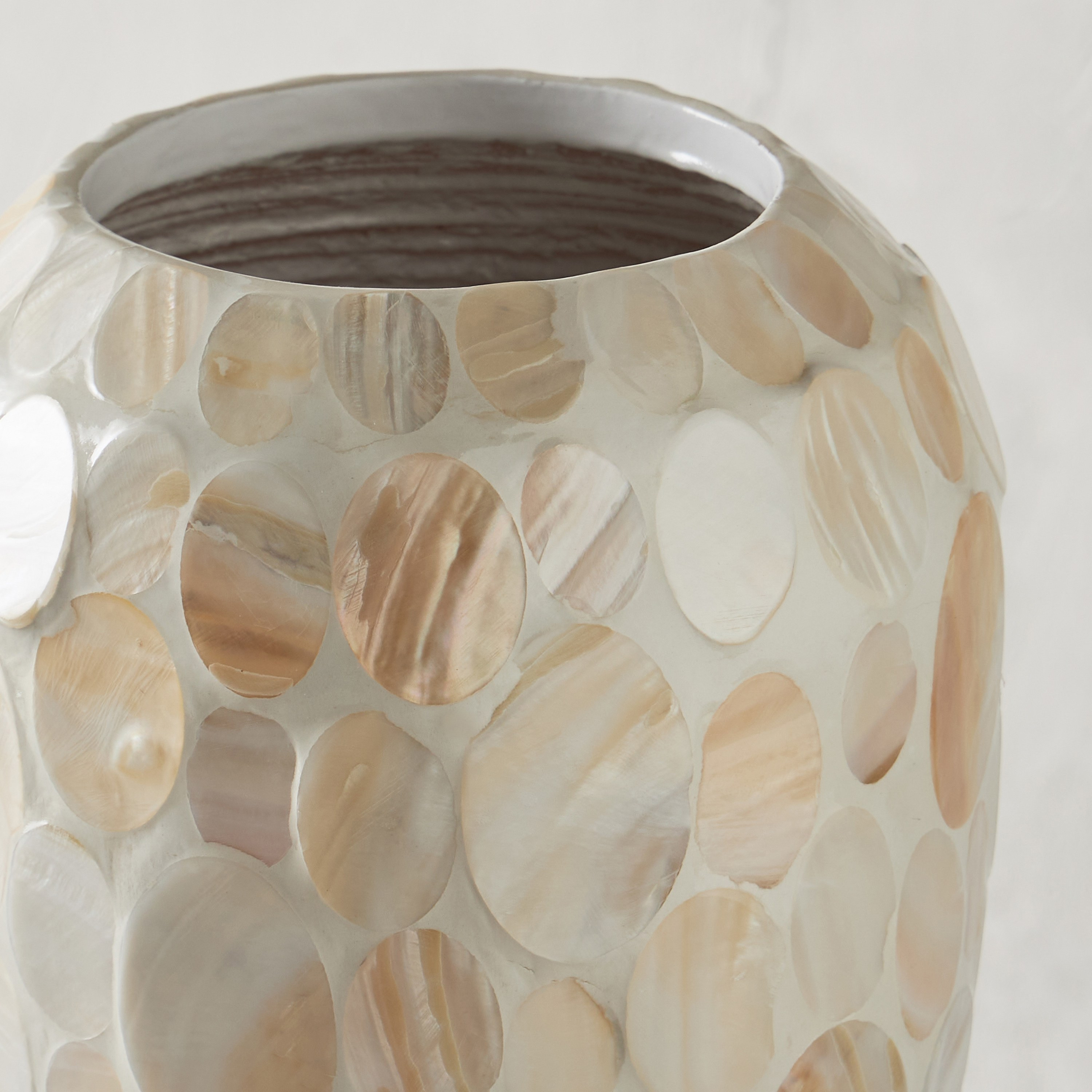 Pebble Capiz Shell Vase - 26 cm-household-decor-vasesandbowls-image-2