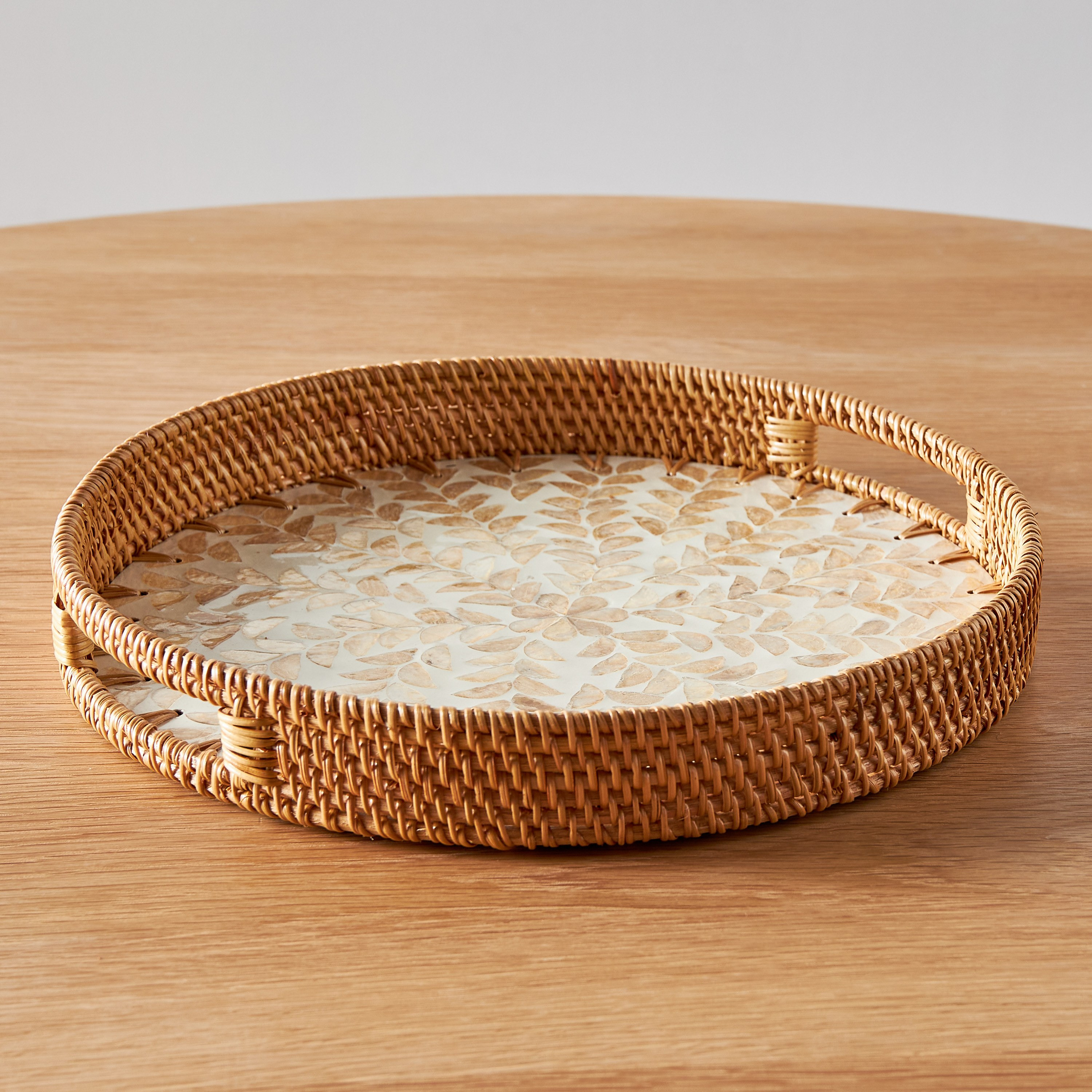 Aubrey Capiz Decorative Tray-household-decor-boxesandtrays-image-1