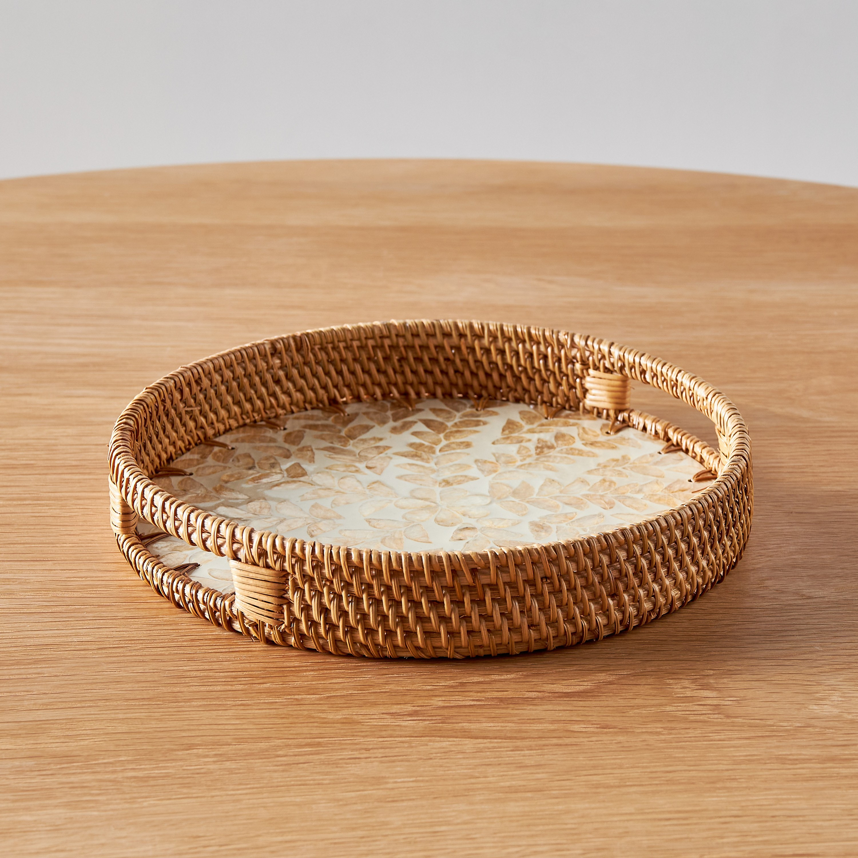Aubrey Capiz Decorative Tray-household-decor-boxesandtrays-image-1