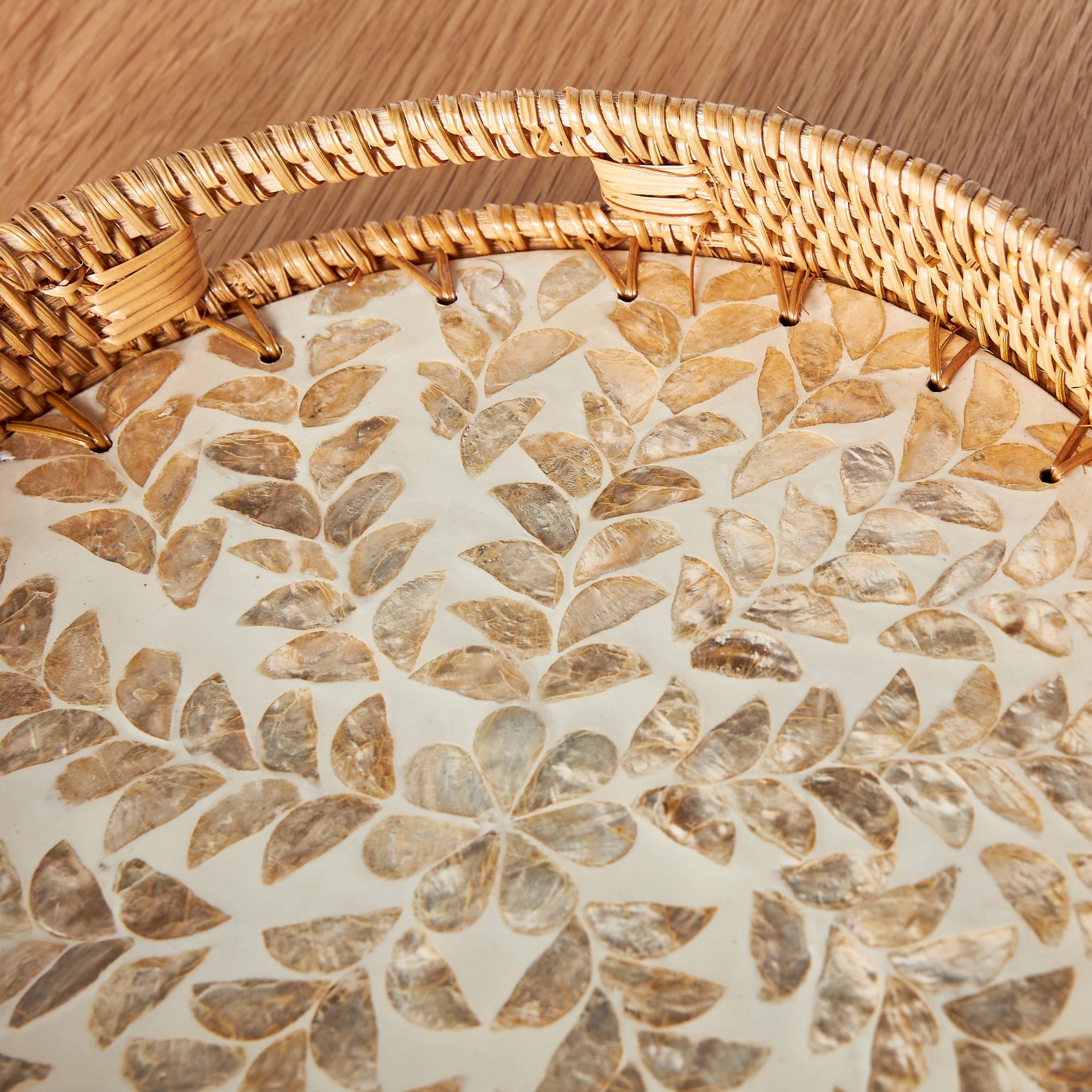 Aubrey Capiz Decorative Tray-household-decor-boxesandtrays-image-2