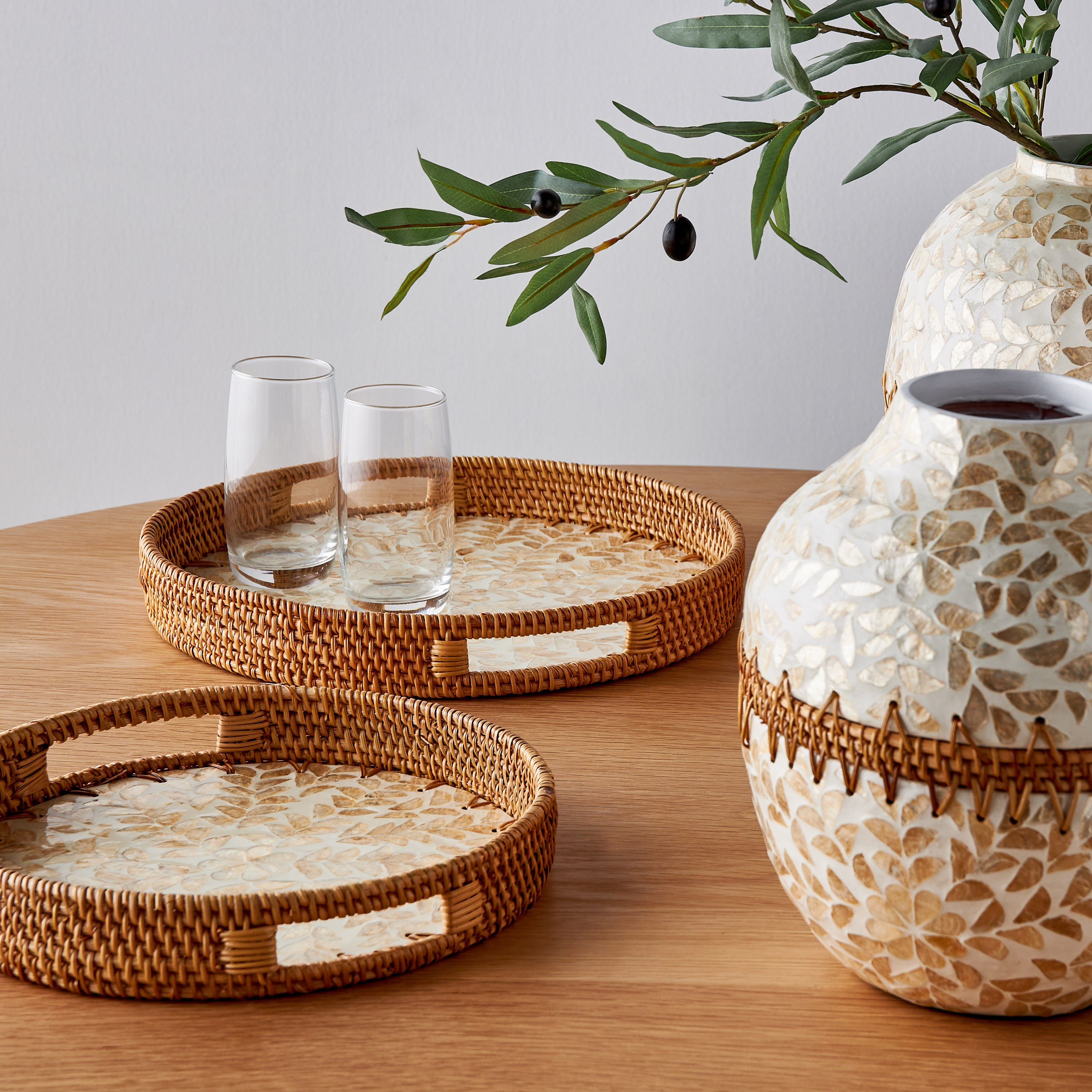 Aubrey Capiz Decorative Tray-household-decor-boxesandtrays-image-3
