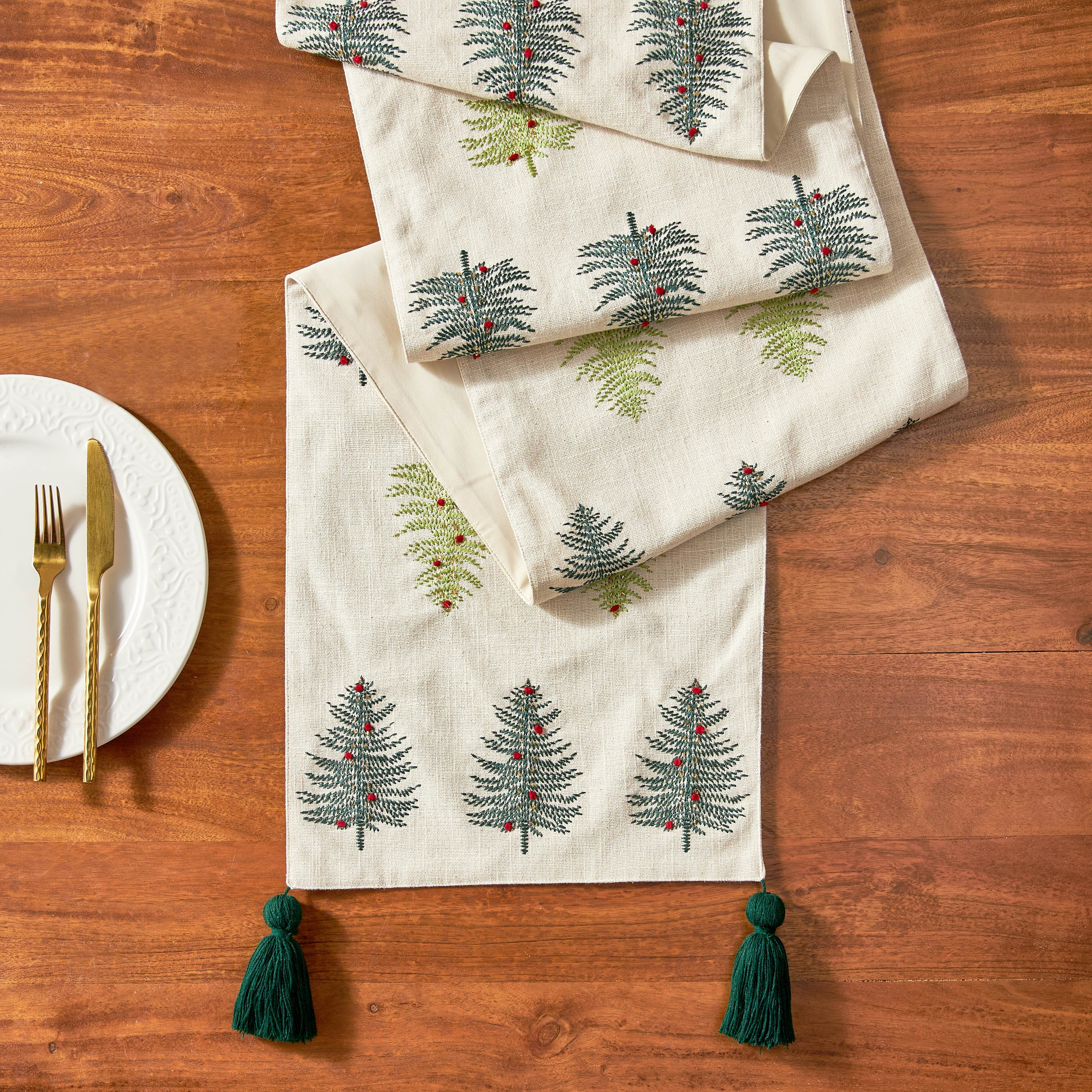 مفرش طاولة - فورست بيرل - 33x180 سم-household-christmas-decorandtableware-tableware-image-1