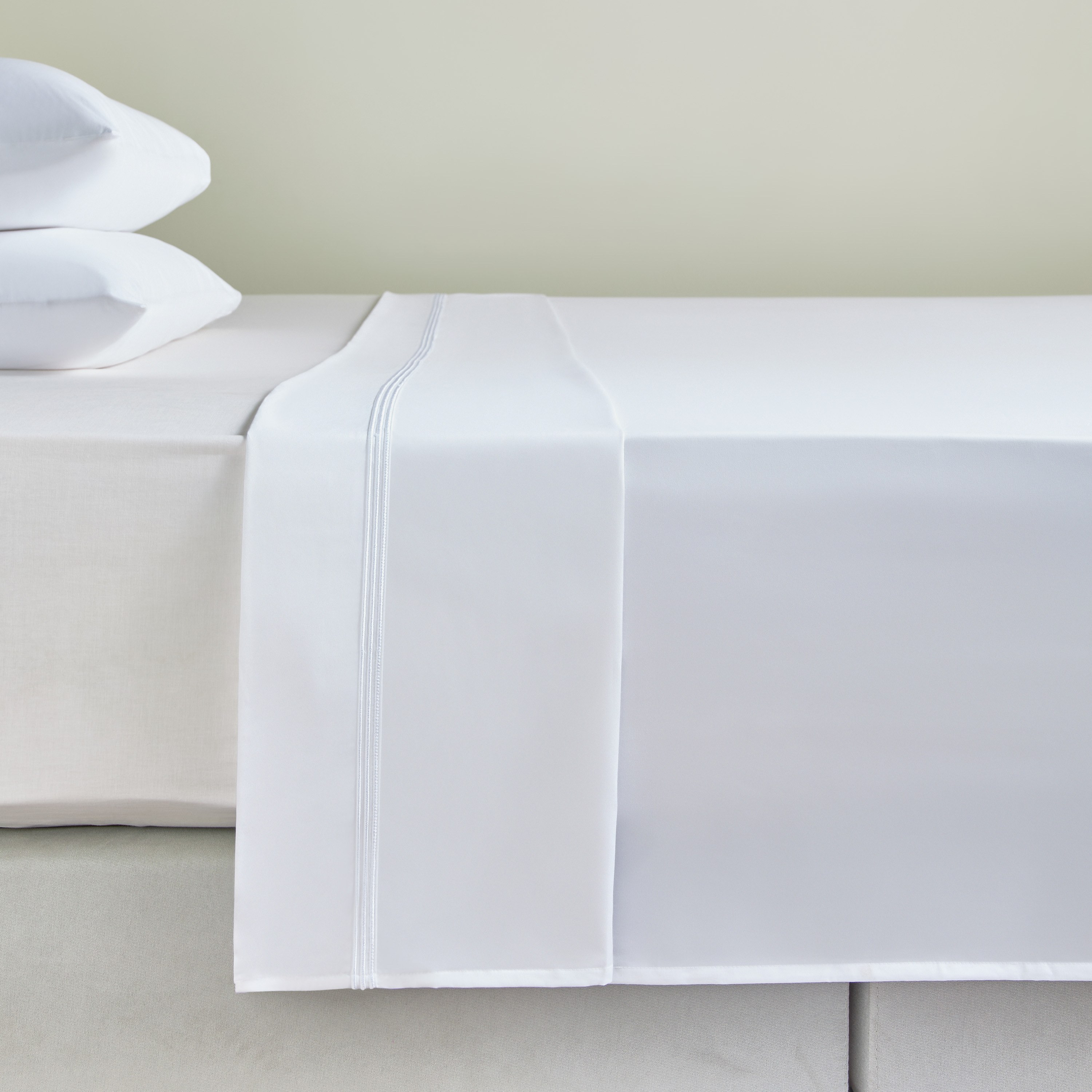 شرشف مسطح سوبر كينج منسوج 600 خيط ساتن من القطن المصري - 260x270 سم-household-bedding-sheetsandpillowcases-flatsheets-image-5
