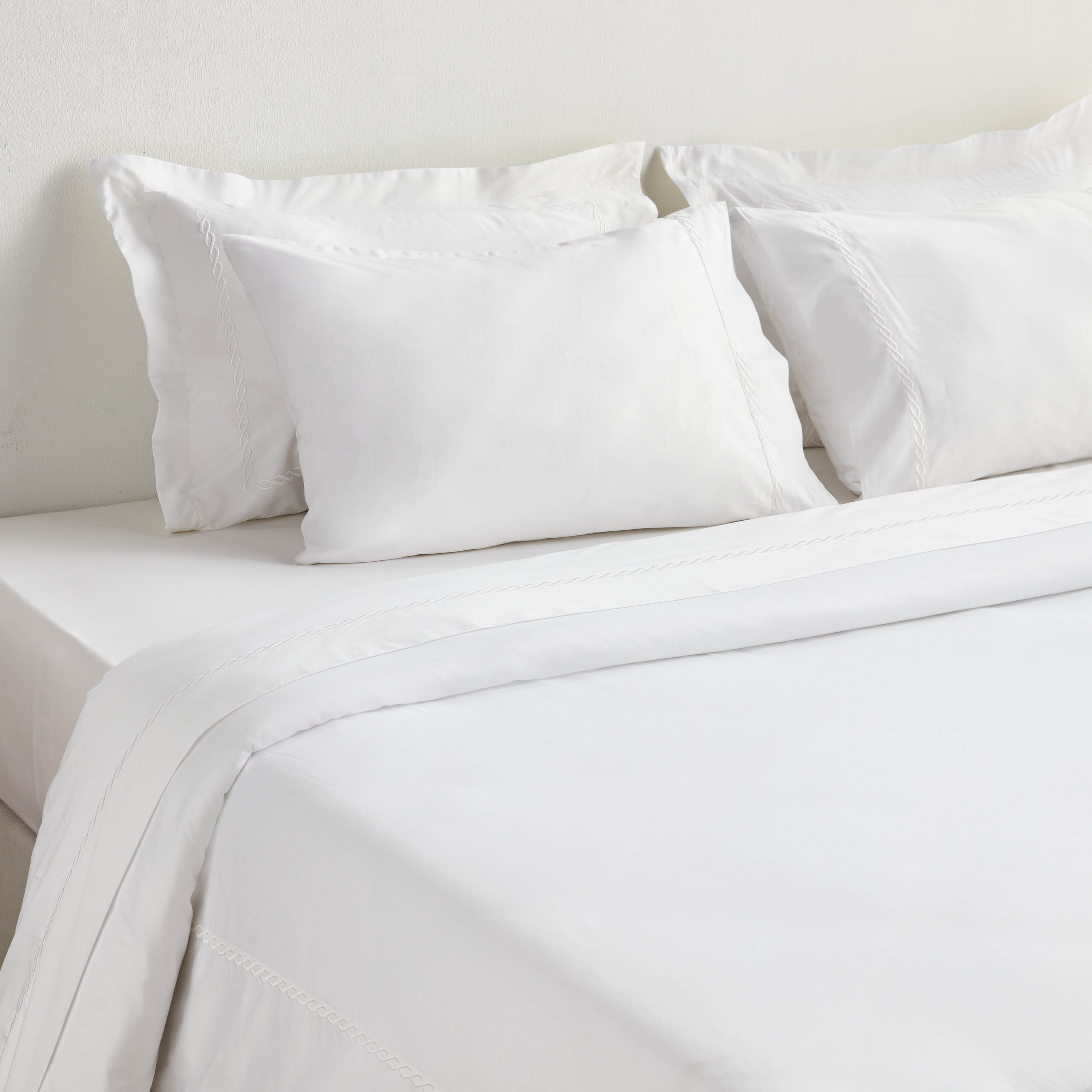Wave Egyptian Cotton Sateen 400 Thread Count Super King Flat Sheet - 260x270 cm-household-bedding-sheetsandpillowcases-flatsheets-image-4