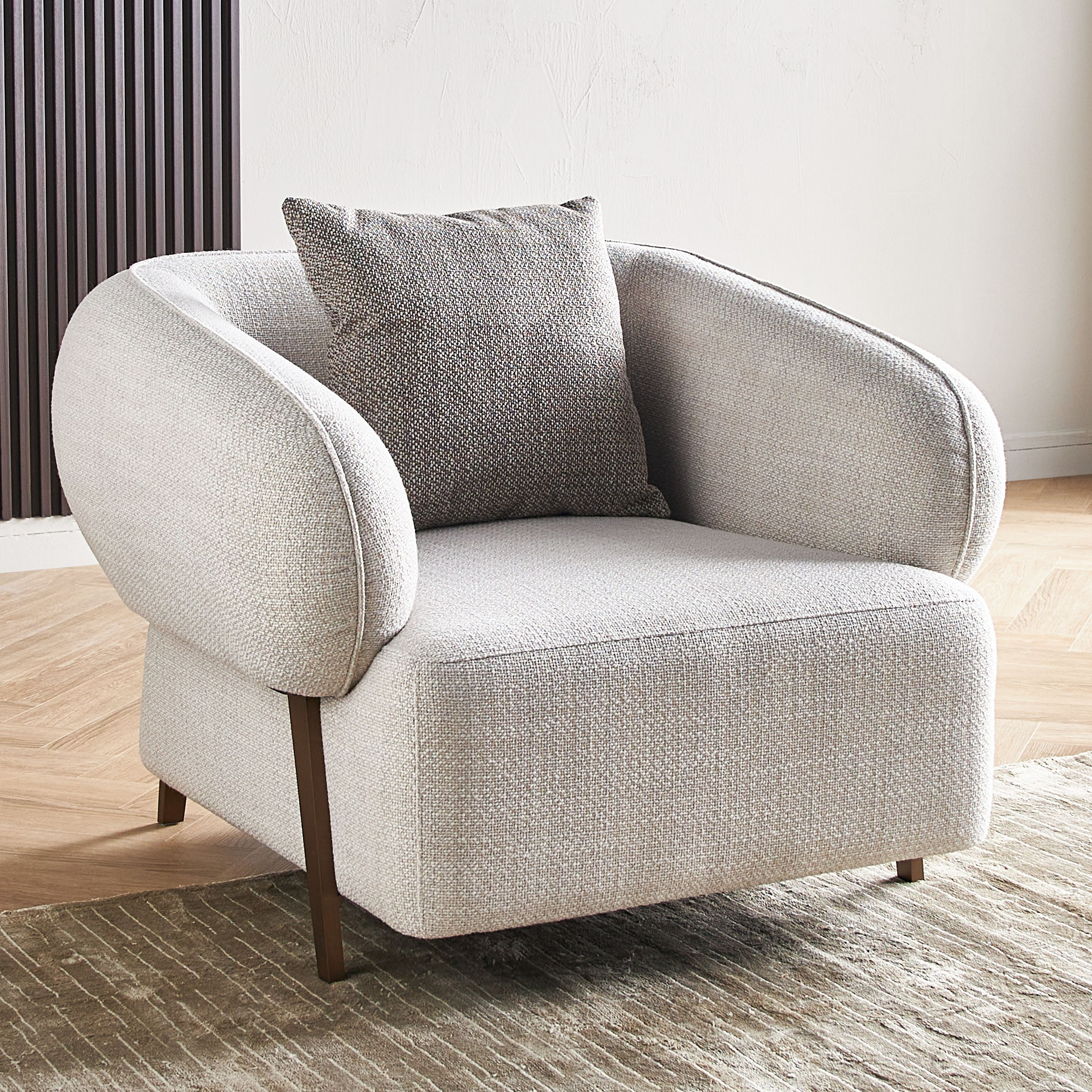 Nordic French Fabric Armchair