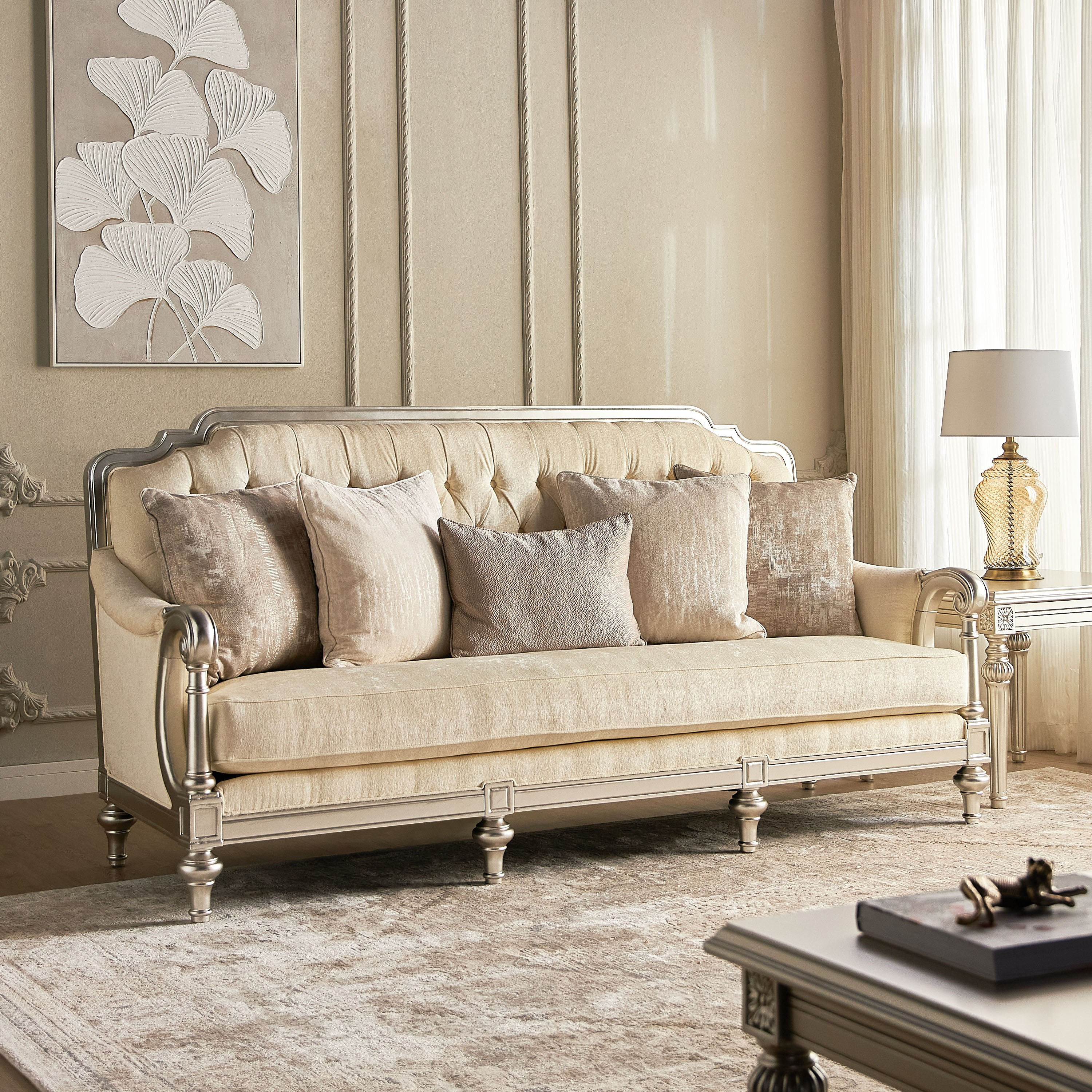 Maurice 3-Seater Fabric Sofa