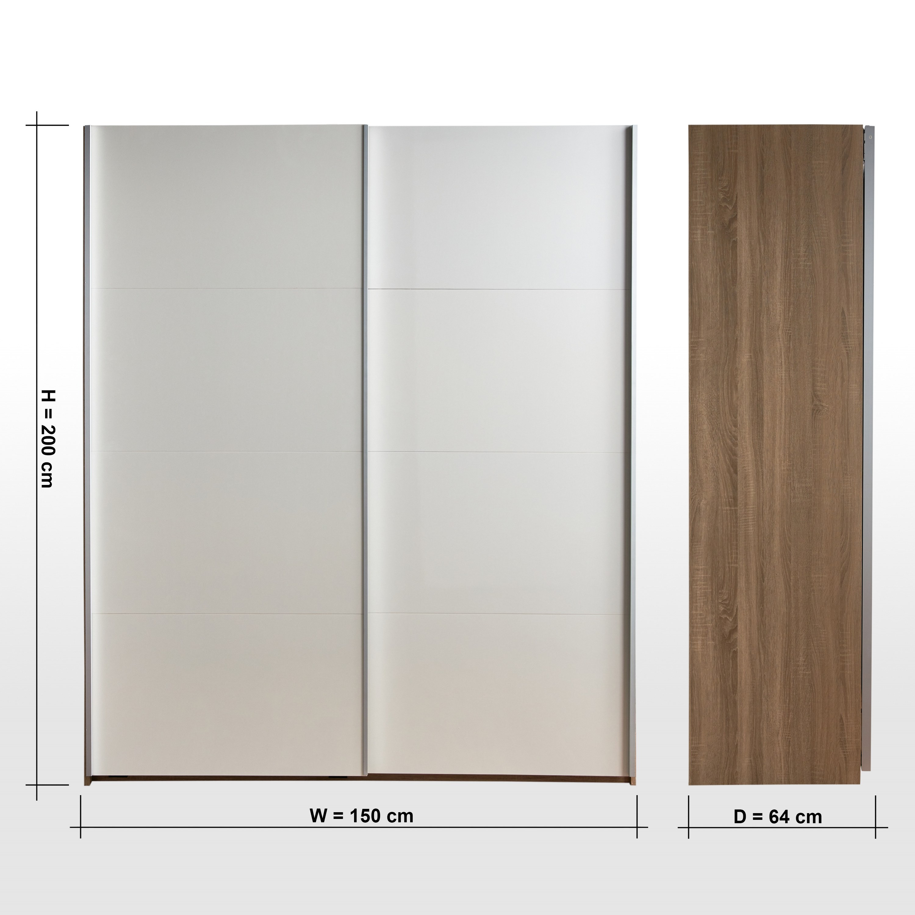 Shop Venice 2-Door Sliding Wardrobe | Home Centre UAE