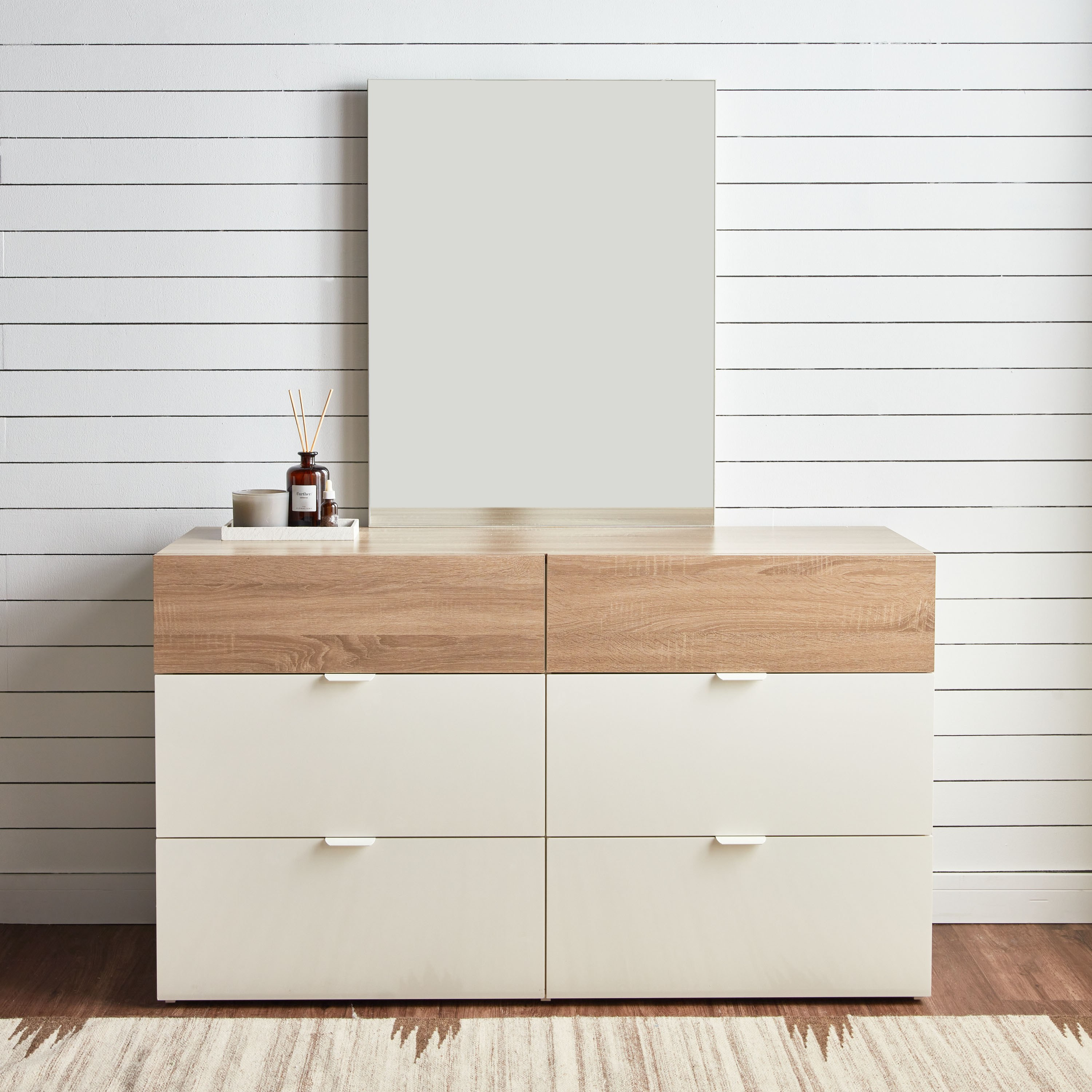 Tracey 6 store drawer double dresser