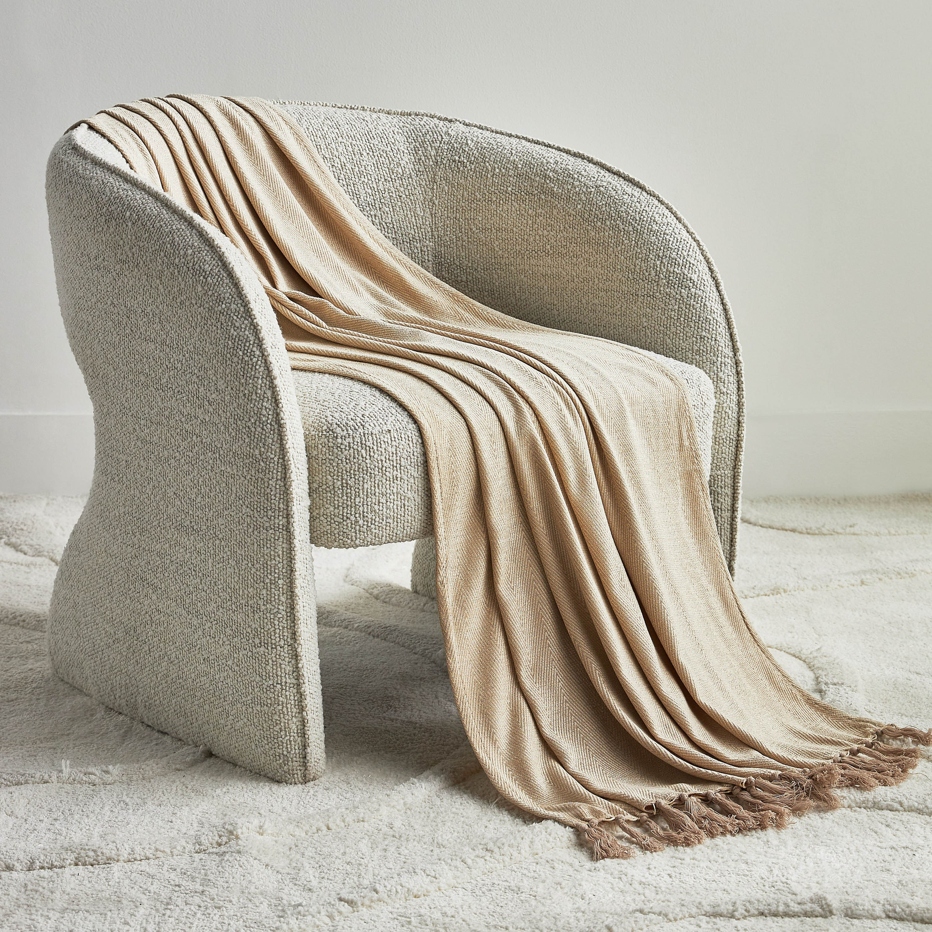بطانية قطن شانيل - كارلو - 130x170 سم-household-bedding-blankets-image-1