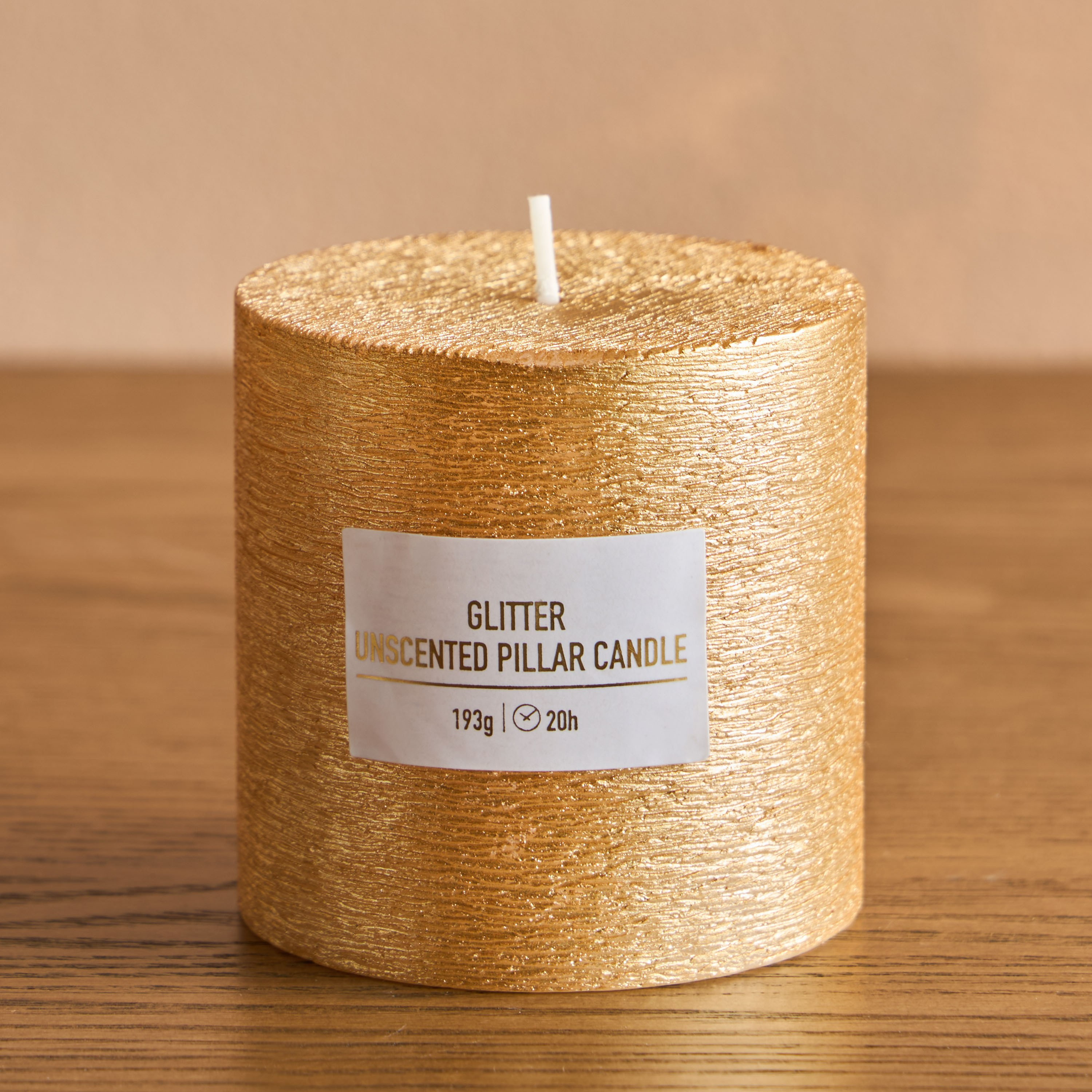 Essentials Unscented Pillar Candle - 20 h-household-homefragrance-candles-image-1